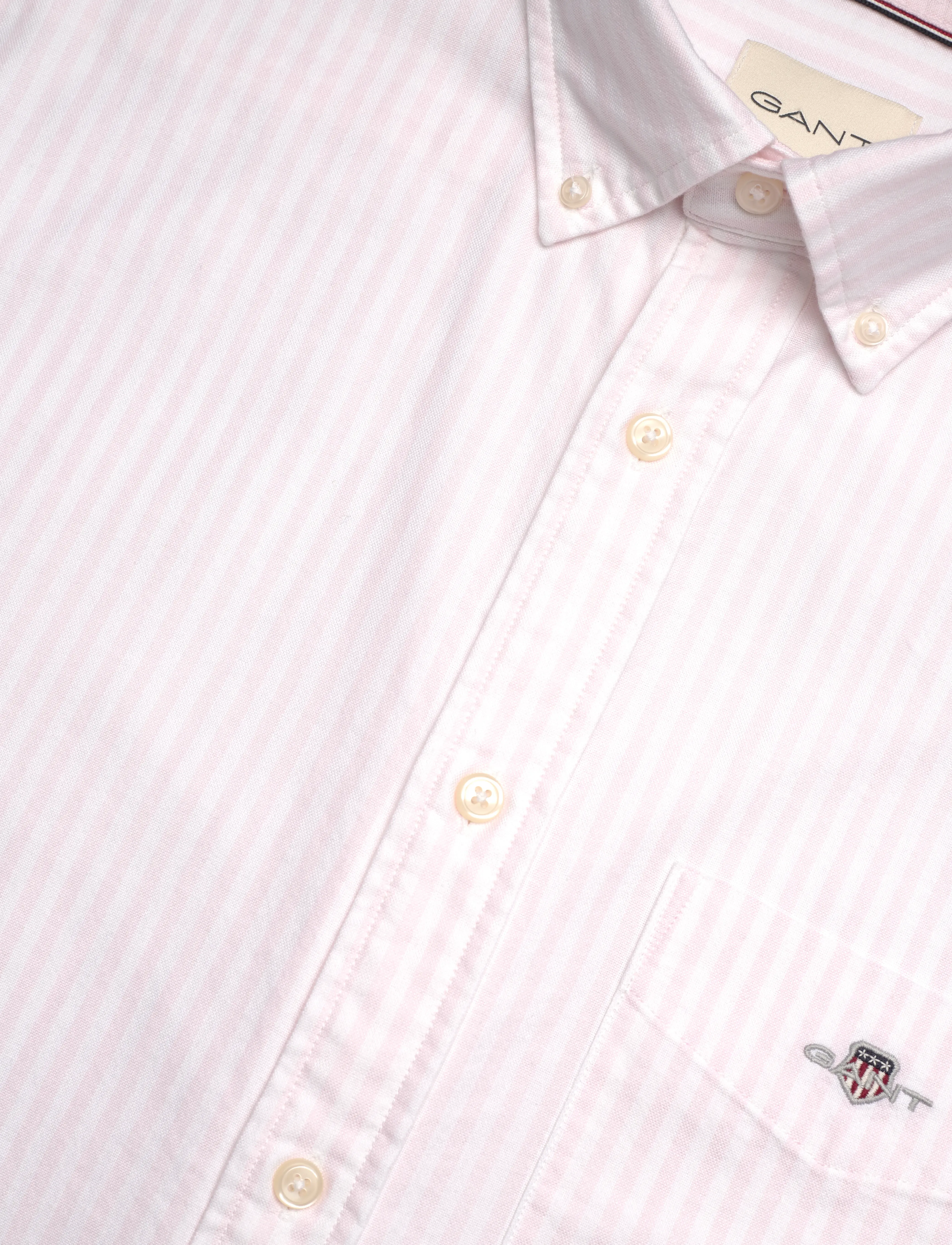 Gant - REG OXFORD STRIPE SHIRT - oxford skjorter - light pink - 3