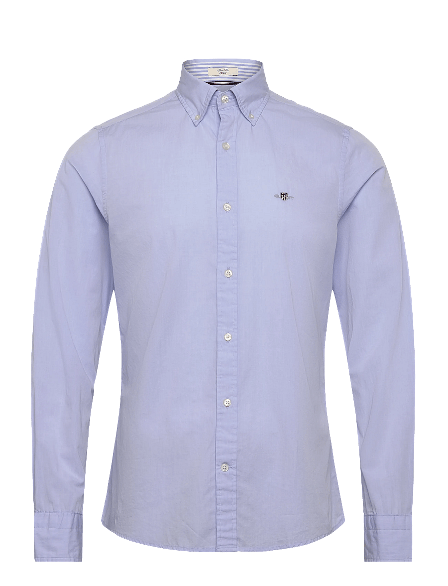 Gant - SLIM POPLIN SHIRT - freizeithemden - lavender blue - 0