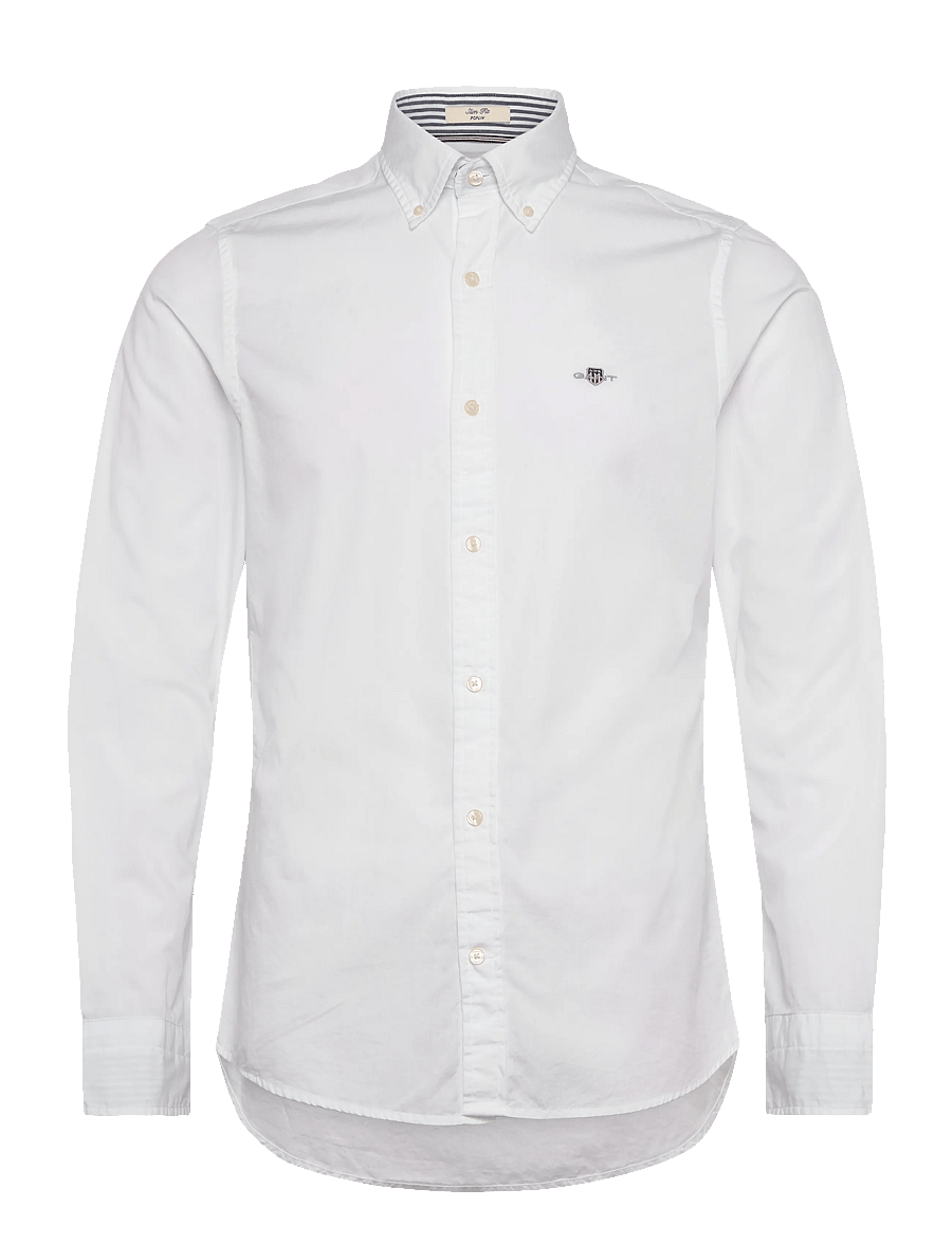 Gant - SLIM POPLIN SHIRT - freizeithemden - white - 0