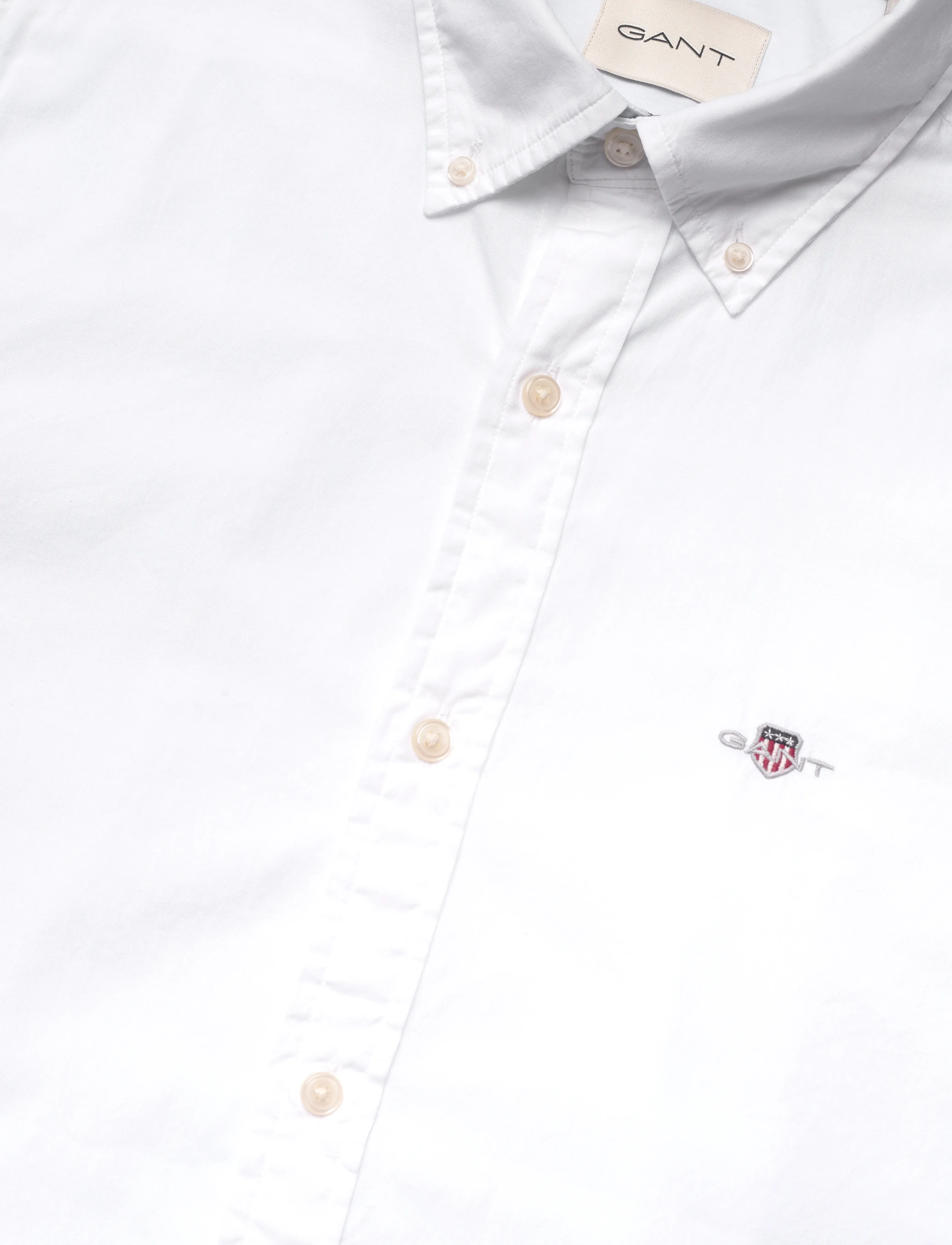 Gant - SLIM POPLIN SHIRT - casual skjorter - white - 3