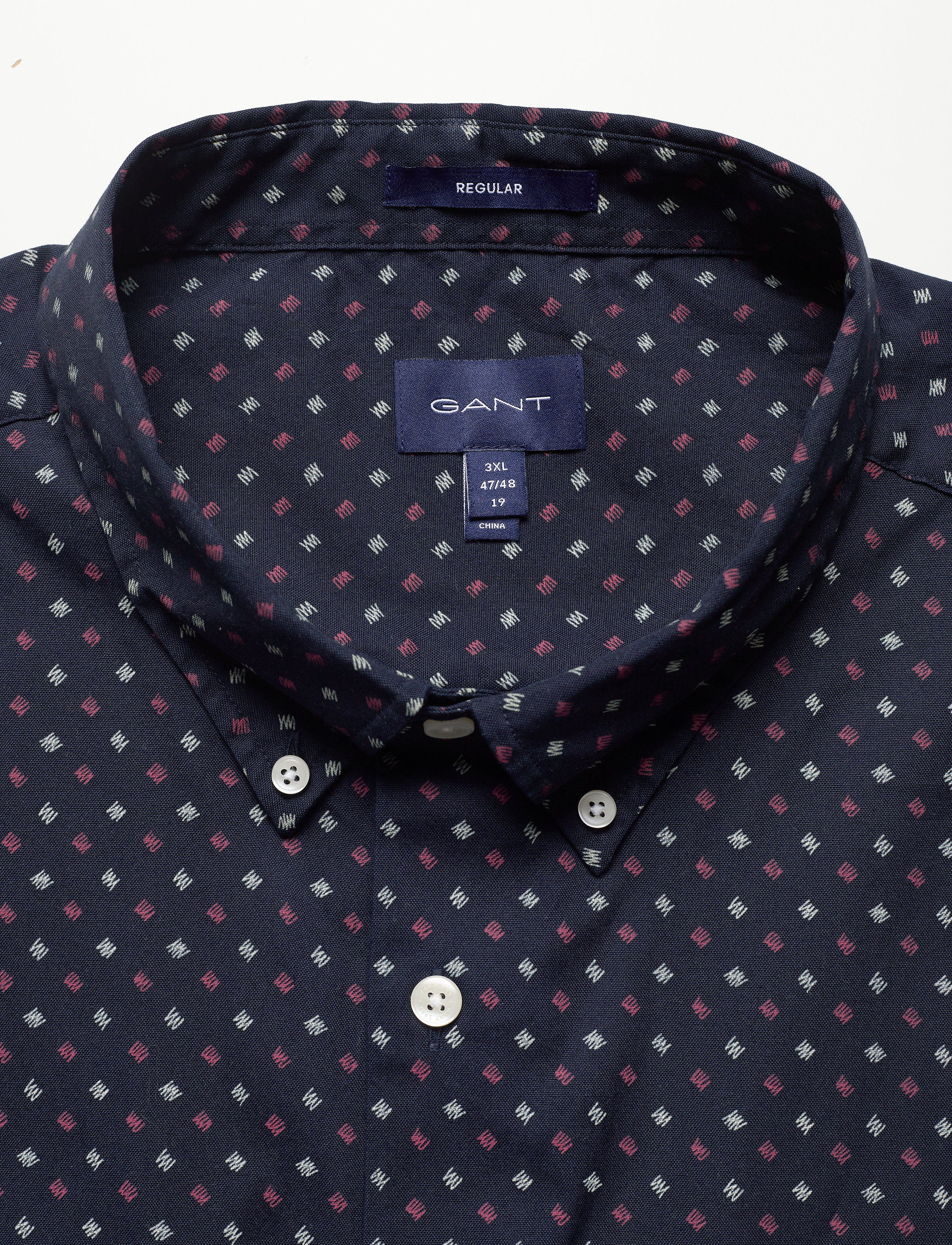 GANT - D1. MICRO SCRIBBLE PRINT REG BD - marine - 2