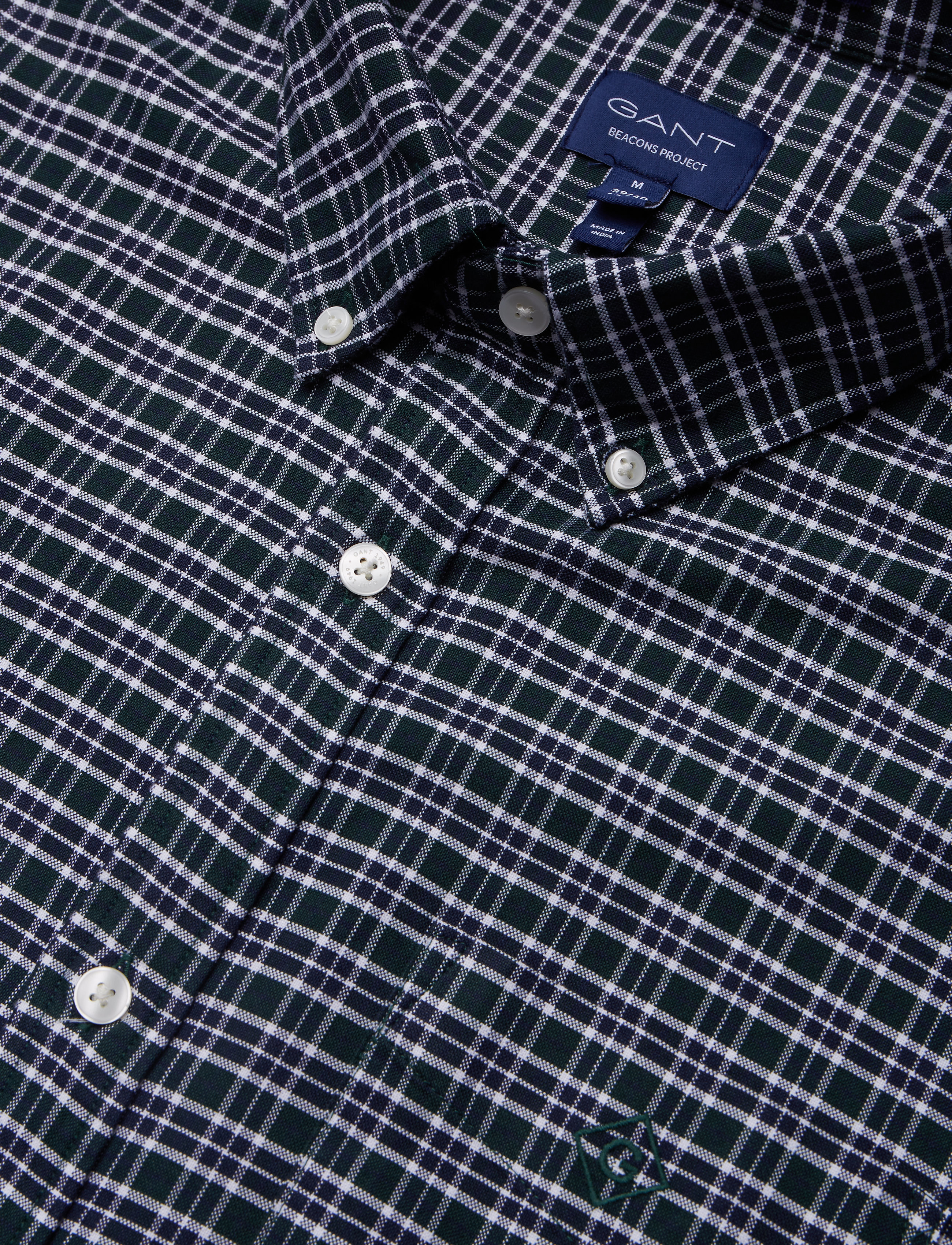 GANT - O1. TP B OXFORD FALL CHECK REG BD - tartan green - 3