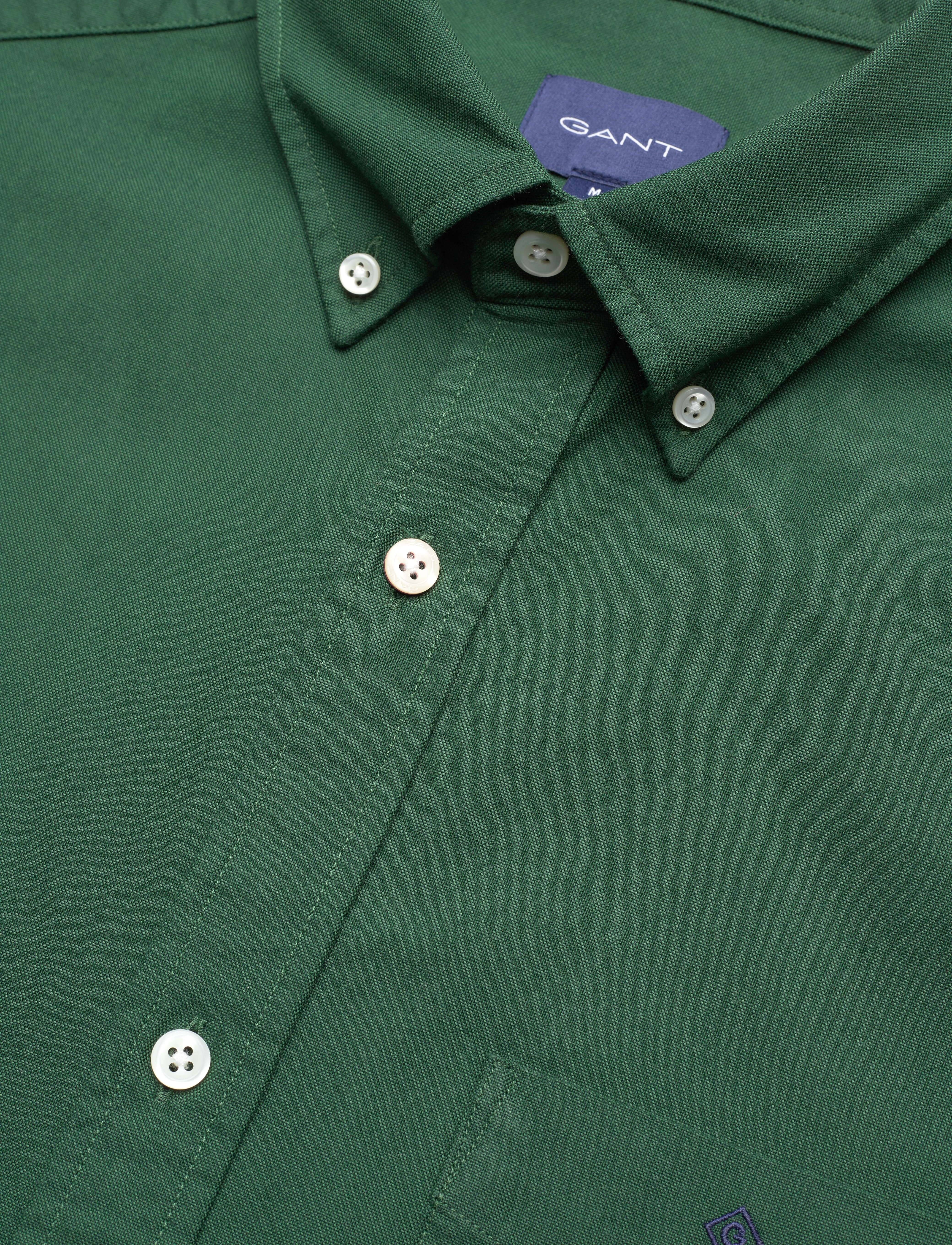GANT - REG BEEFY OXFORD BD - forest green - 3