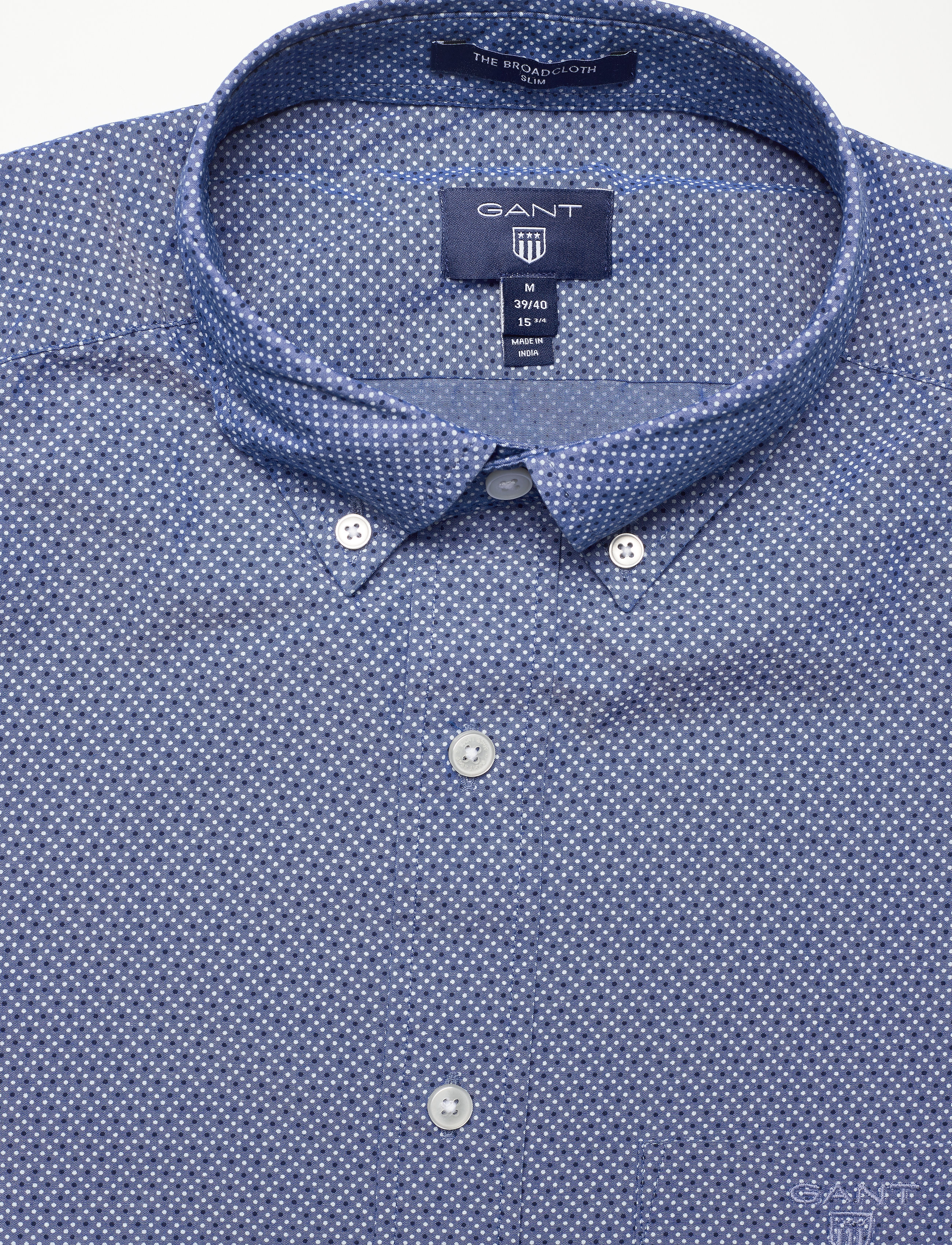 GANT - O1. THE BROADCLOTH DOT SLIM BD - college blue - 2