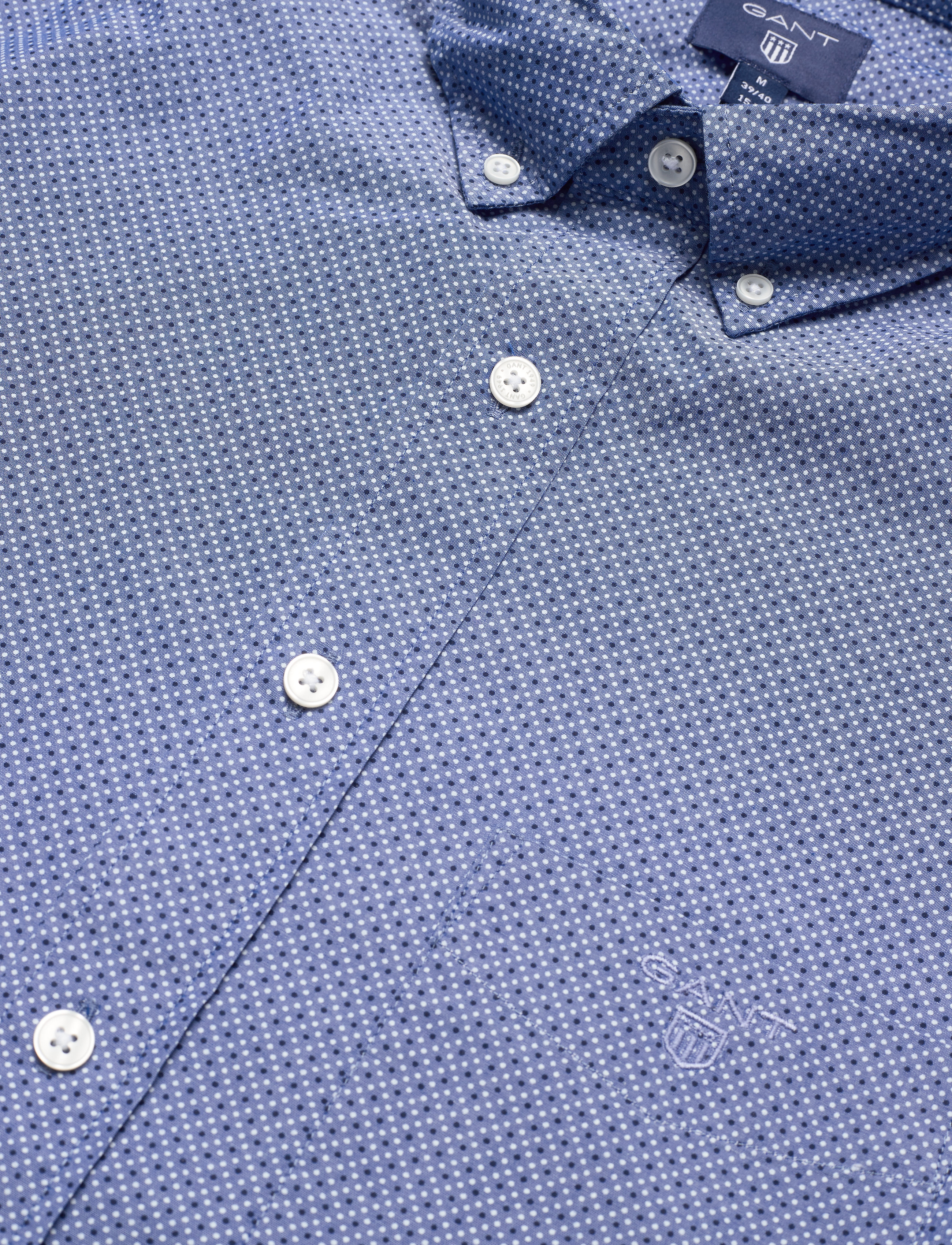 GANT - O1. THE BROADCLOTH DOT SLIM BD - college blue - 3