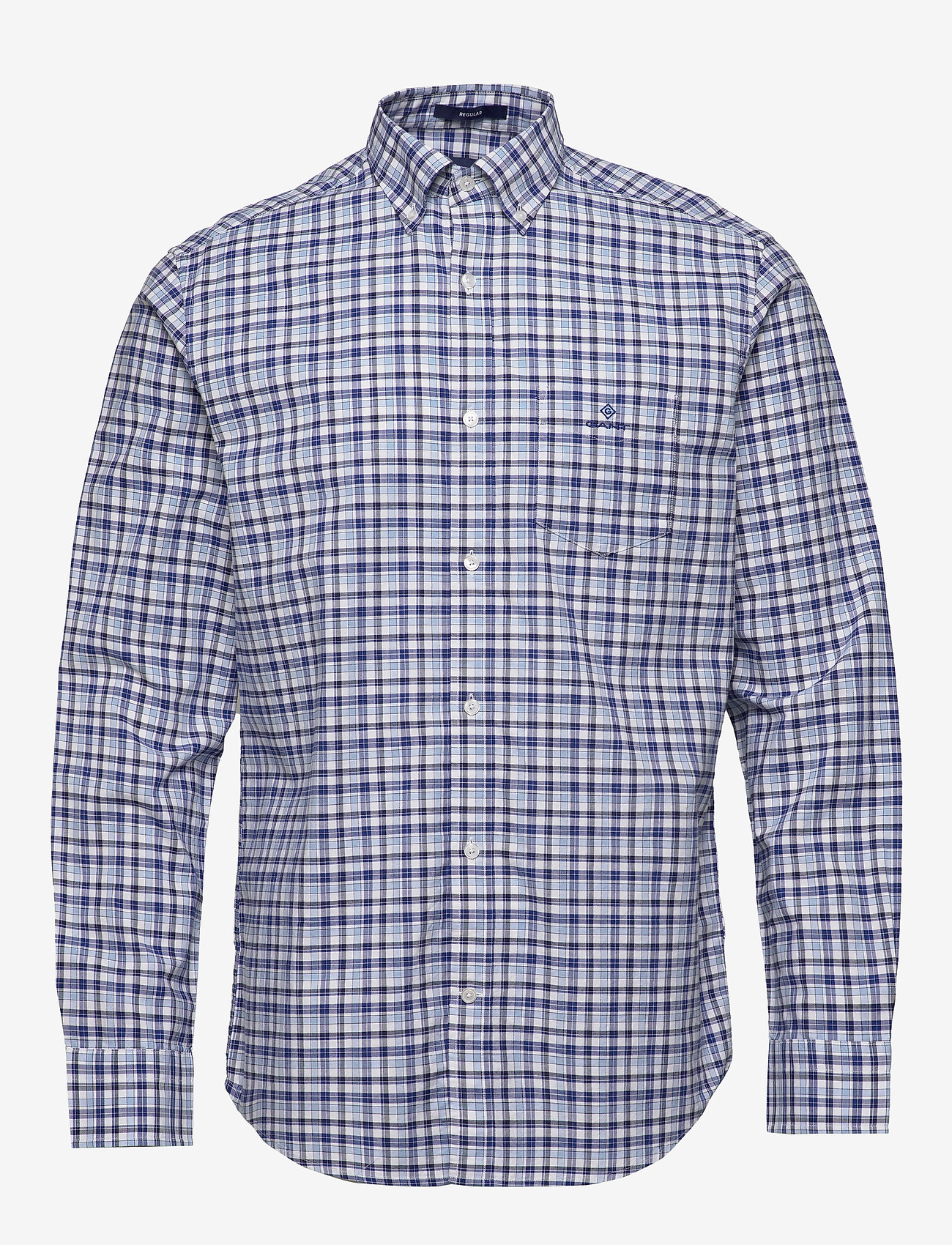 GANT - D1. OXFORD MICRO MADRAS REG BD - blue bell - 0