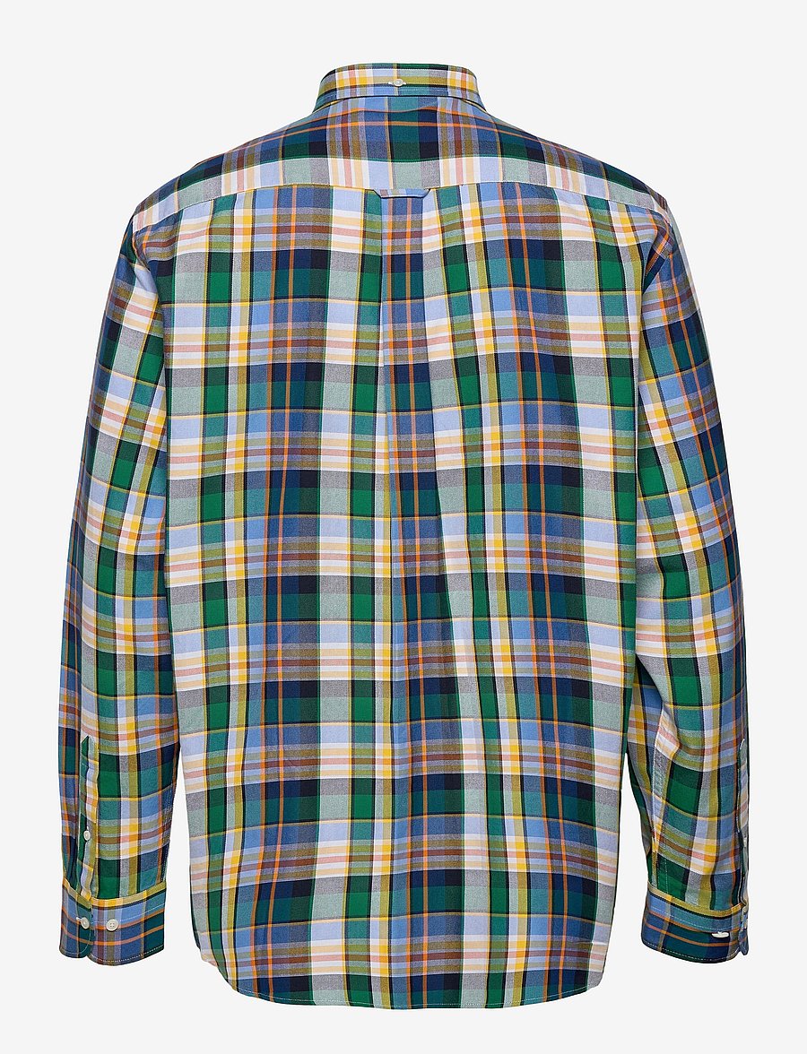 GANT - D1. OXFORD PLAID REG BD - pacific blue - 1
