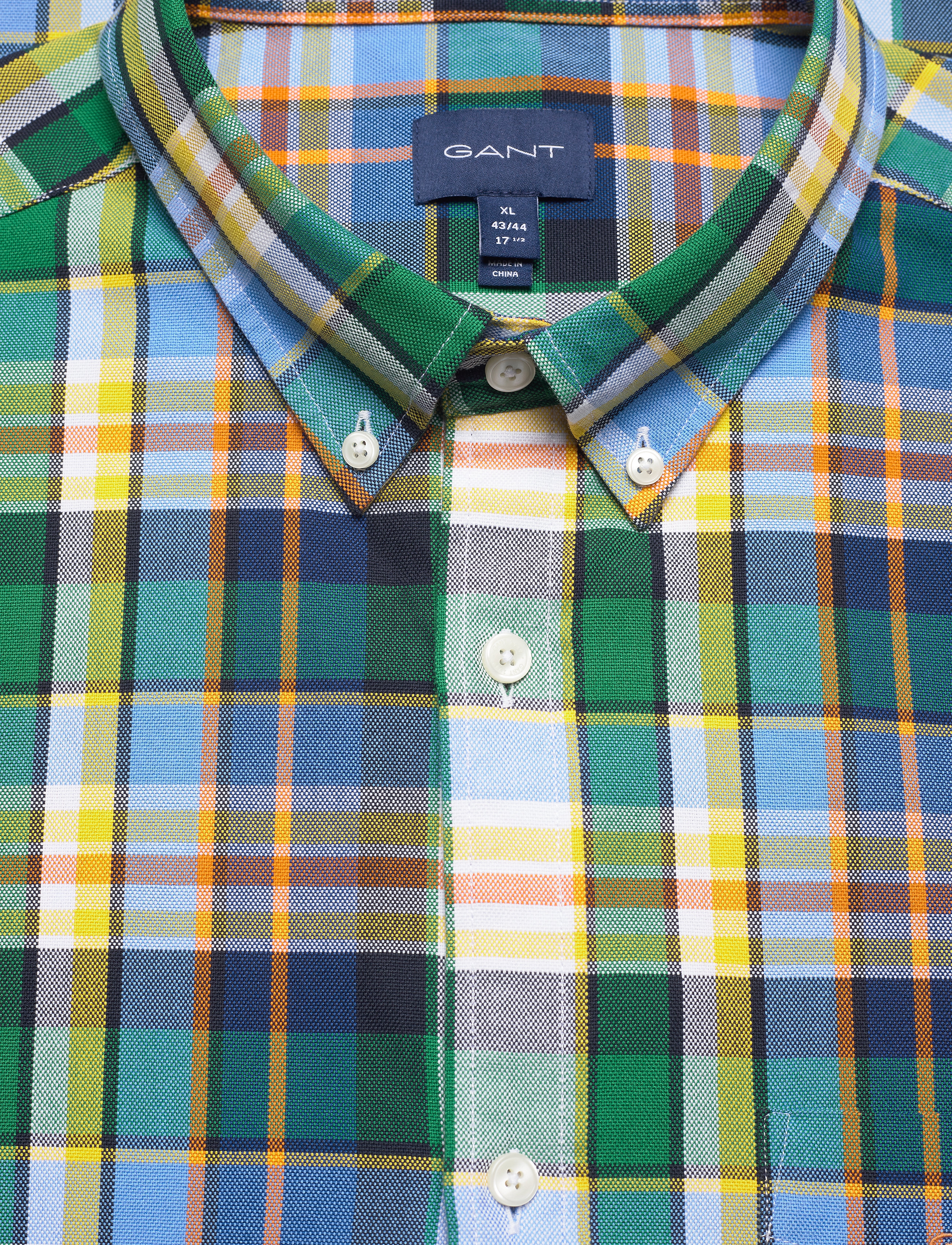 GANT - D1. OXFORD PLAID REG BD - pacific blue - 2