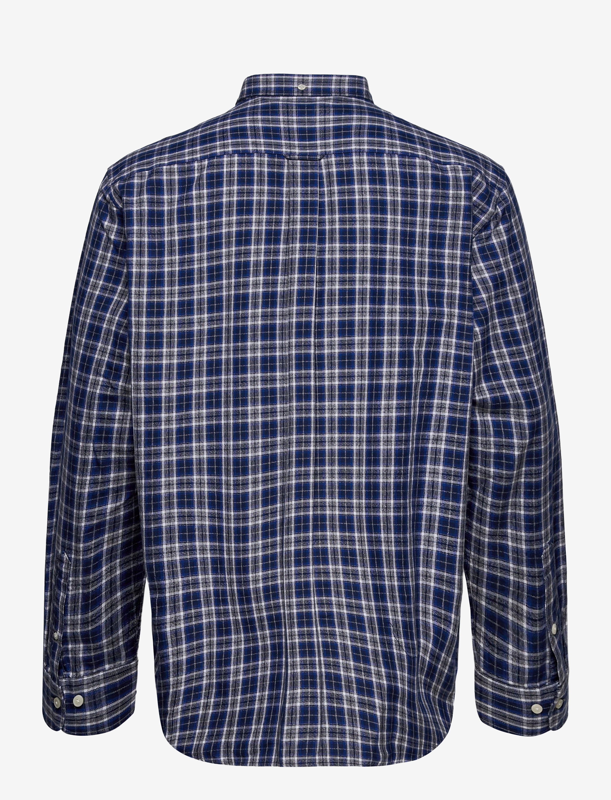 GANT - D1. OXFORD MOULINE CHECK REG BD - college blue - 1