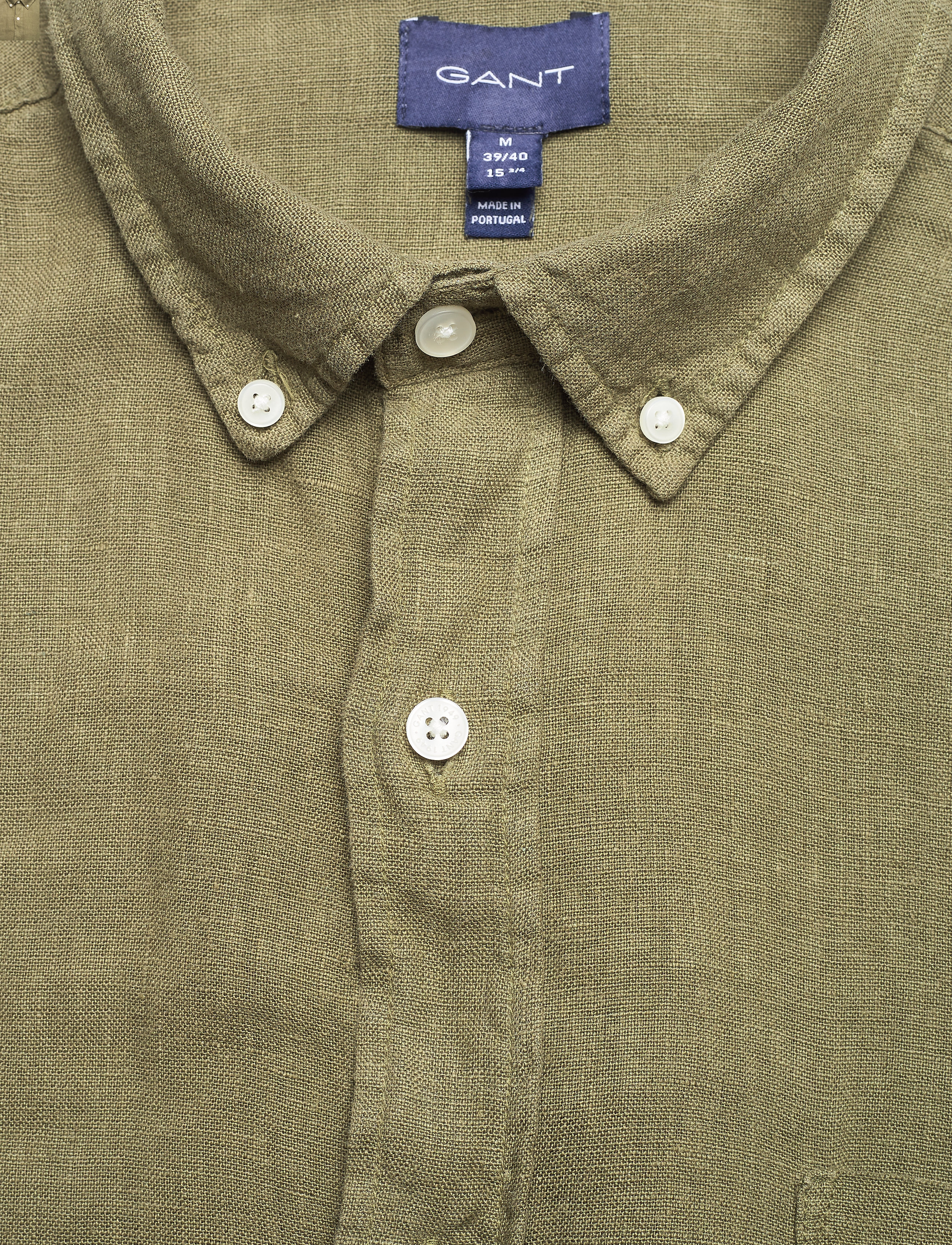 GANT - D2. REG UT GMNT DYED LINEN BD - dark leaf - 2