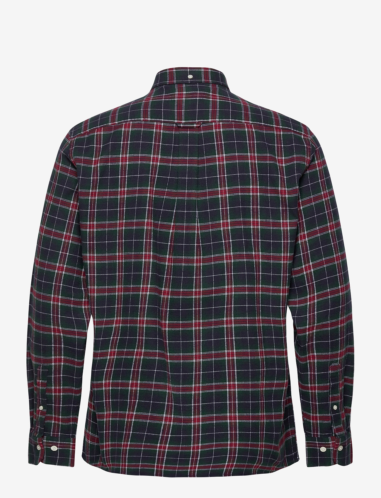 GANT - D2. FLANNEL CHECK REG BD - mahogny red - 1