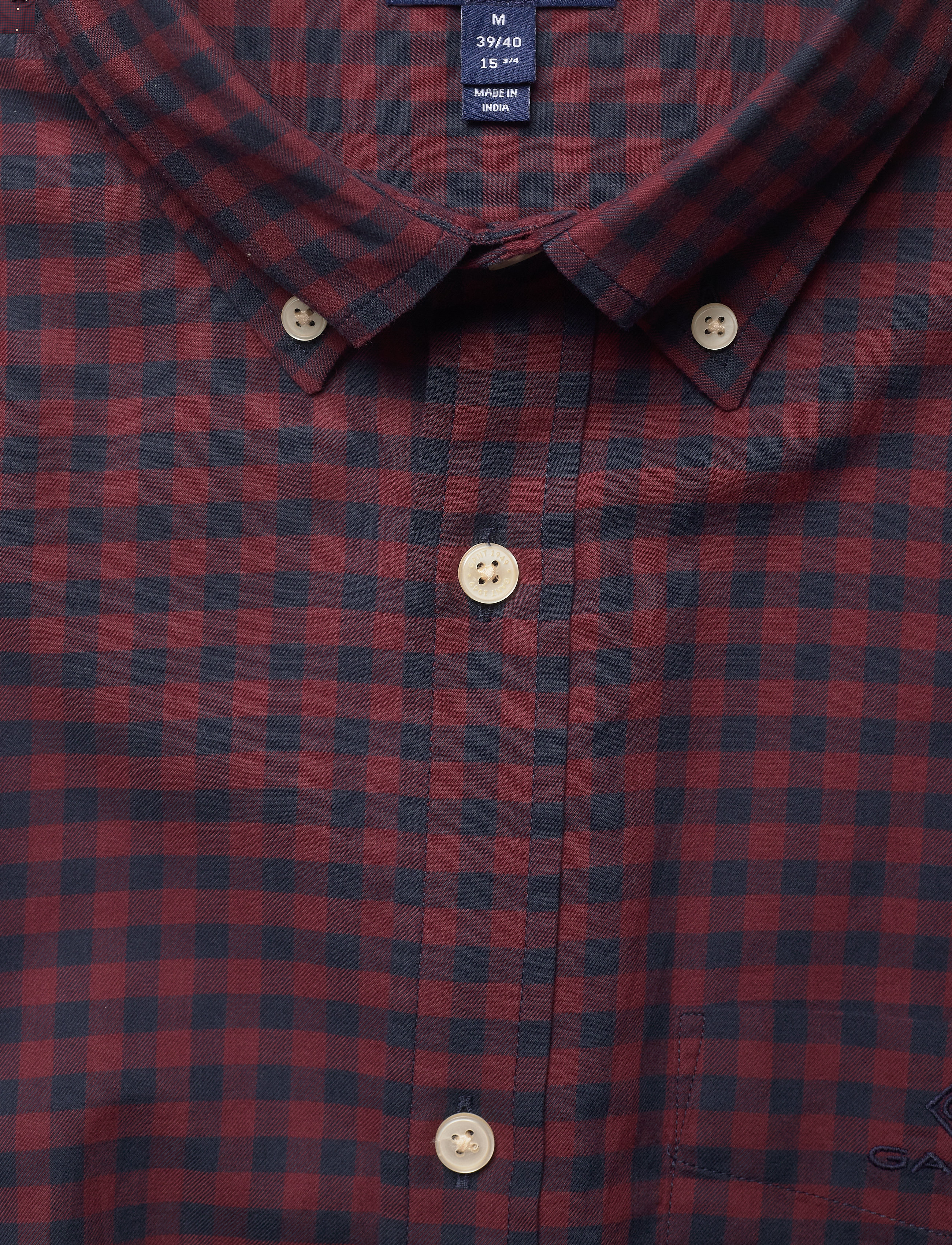 GANT - D1.WINTER TWI BUFFALO CHECK REG BD - port red - 2