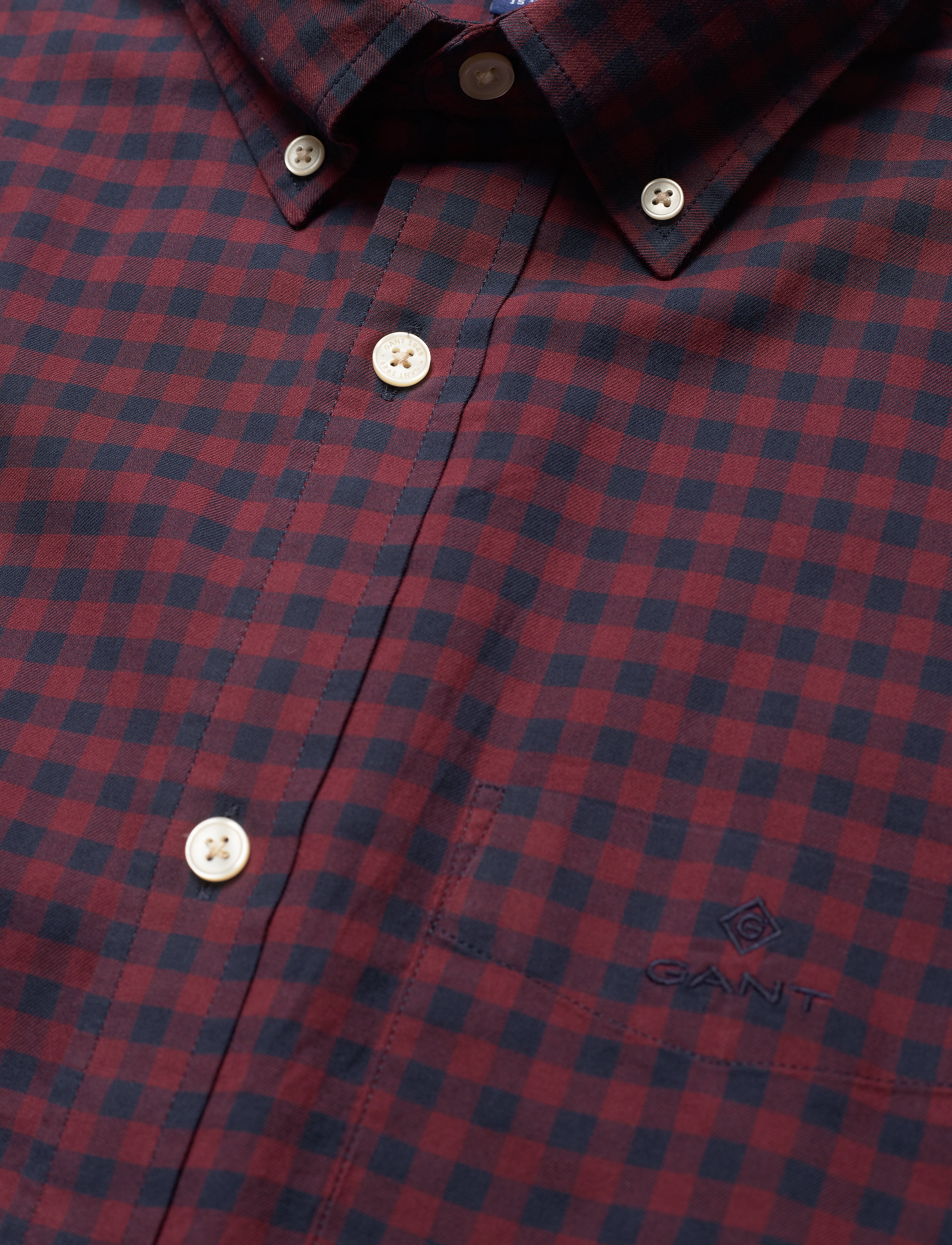 GANT - D1.WINTER TWI BUFFALO CHECK REG BD - port red - 3