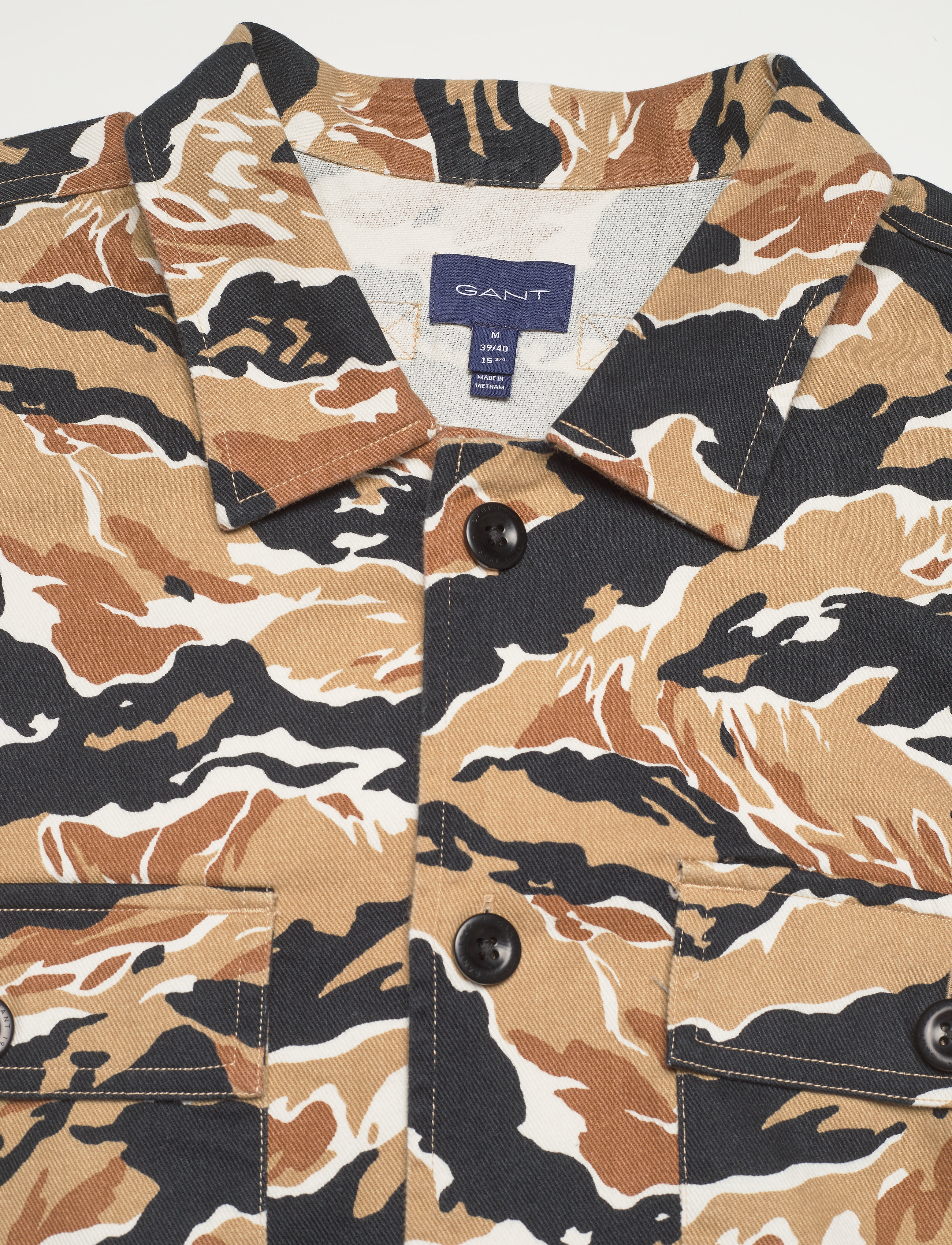 GANT - D2.TIGER CAMO OVERSHIRT TOWN - black - 2