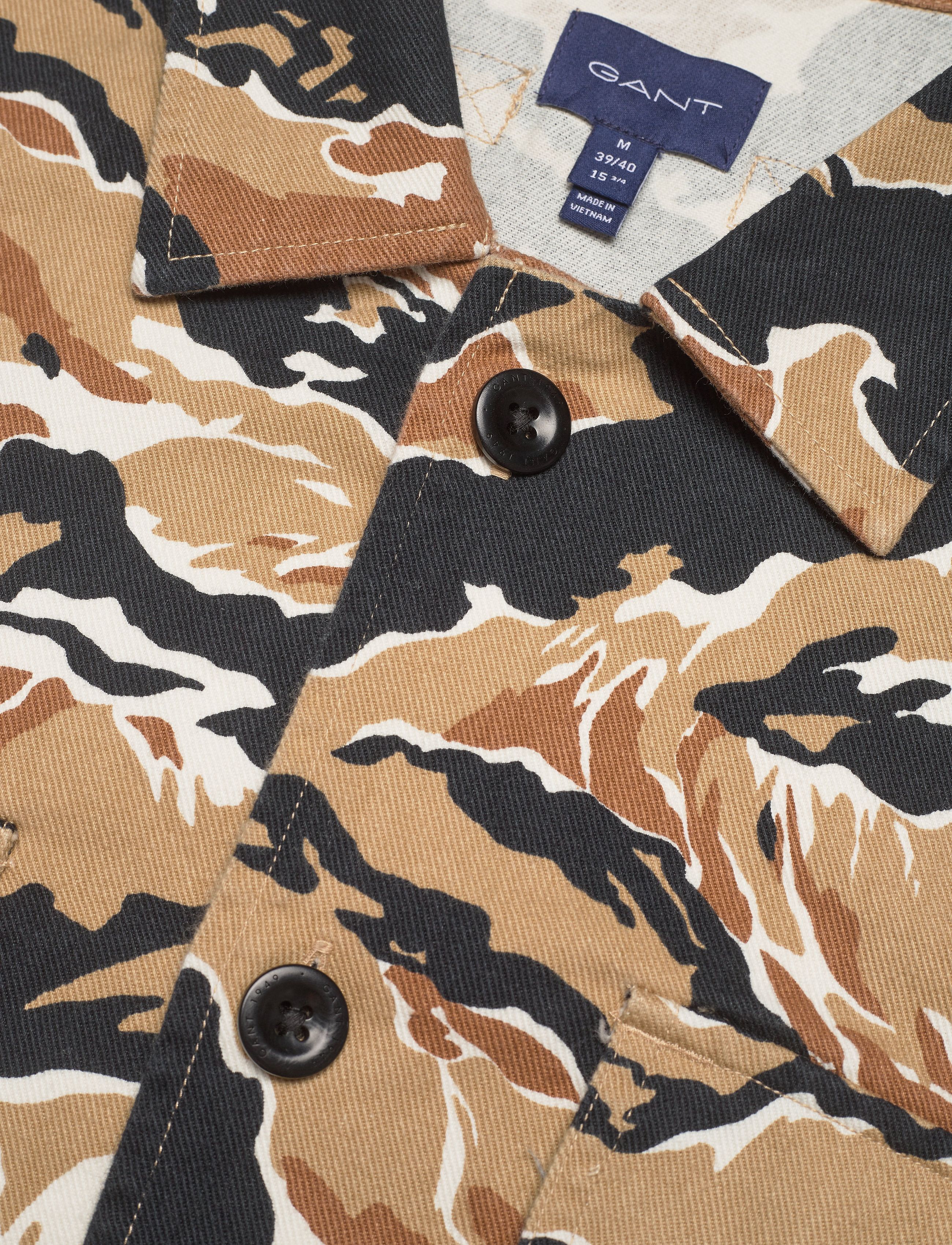 GANT - D2.TIGER CAMO OVERSHIRT TOWN - black - 3