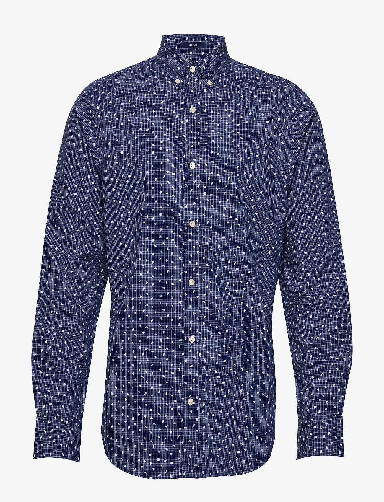 GANT - O1. YARN DYE PRINT REG BD - marine - 0