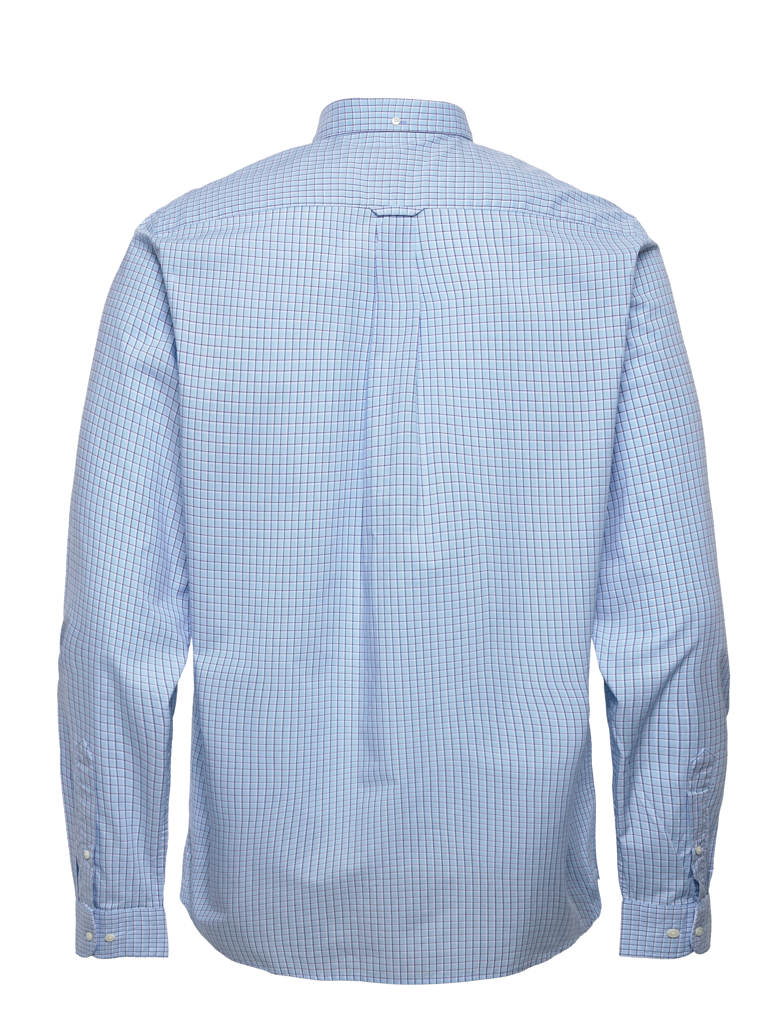 GANT - D1. REG MINI CHECK POPLIN BD - capri blue - 1