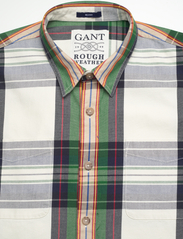GANT - D1. RW REL HEAVY TWILL CHECK TOWN - checkered shirts - caulk white - 2