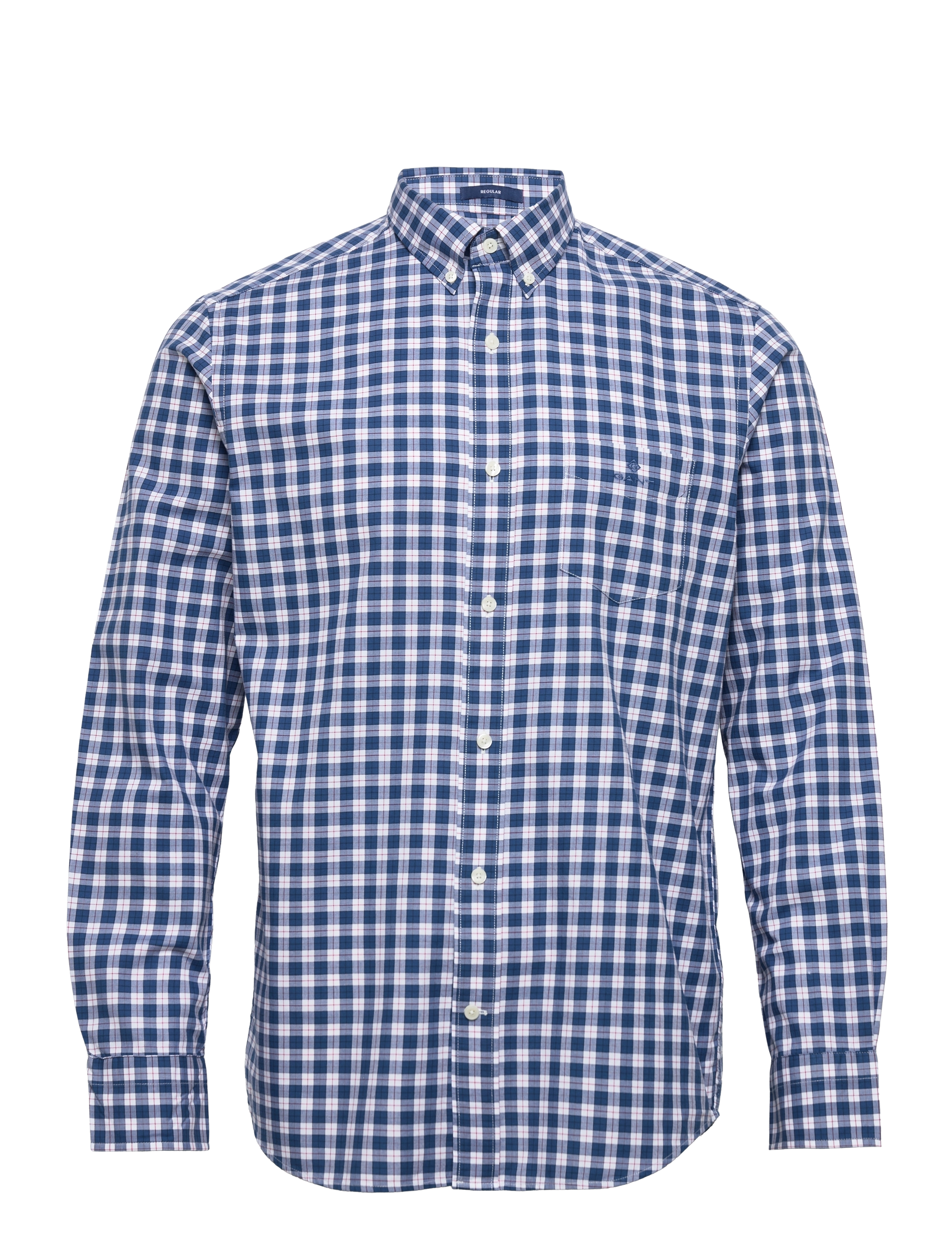 GANT - D1.REG TWILL CHECK BD - sea blue - 0