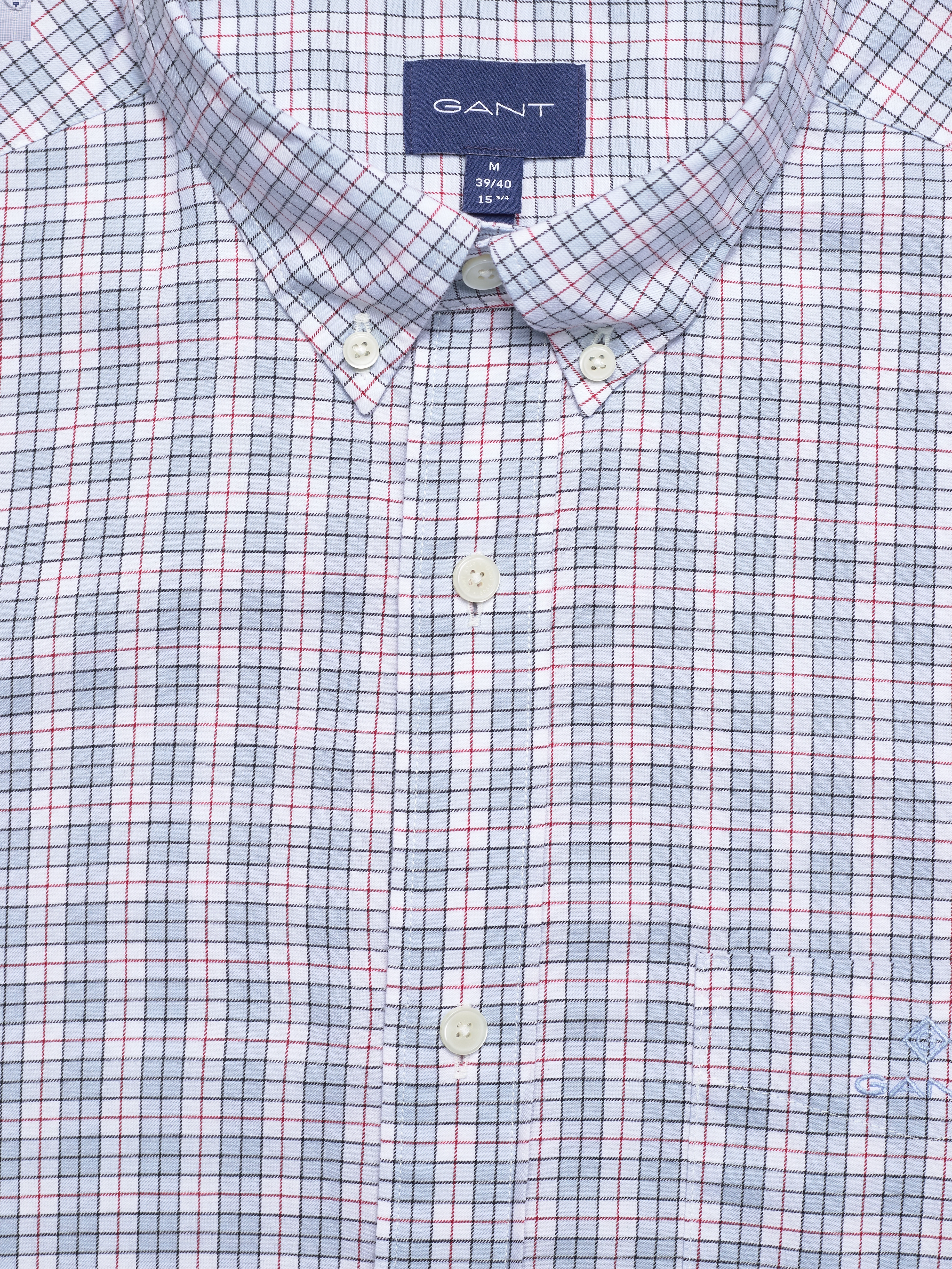 GANT - D1. REG TWILL CHECK SS BD - hamptons blue - 2