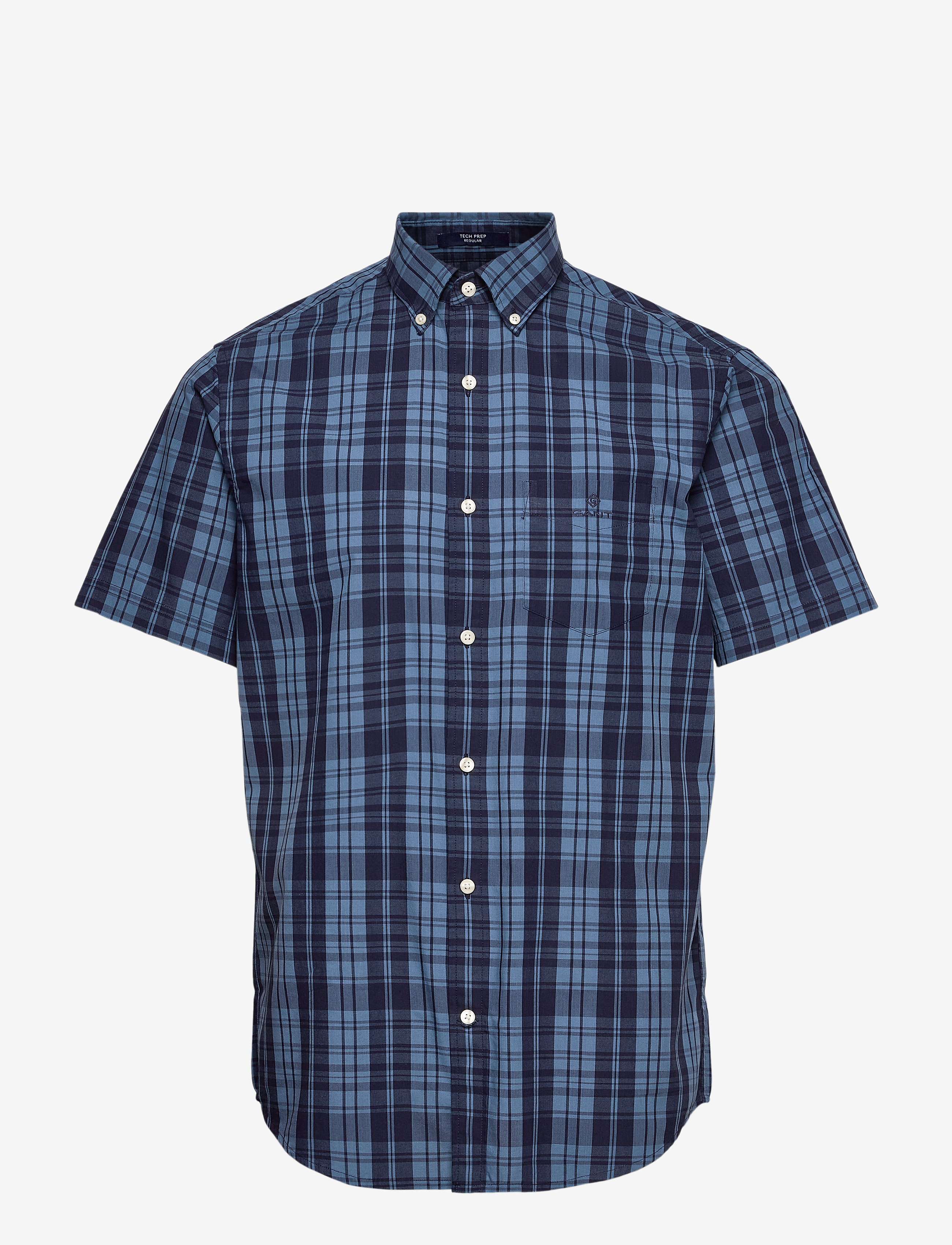 GANT - D1. TP BC INDIGO CHECK REG BD SS - dark indigo - 0