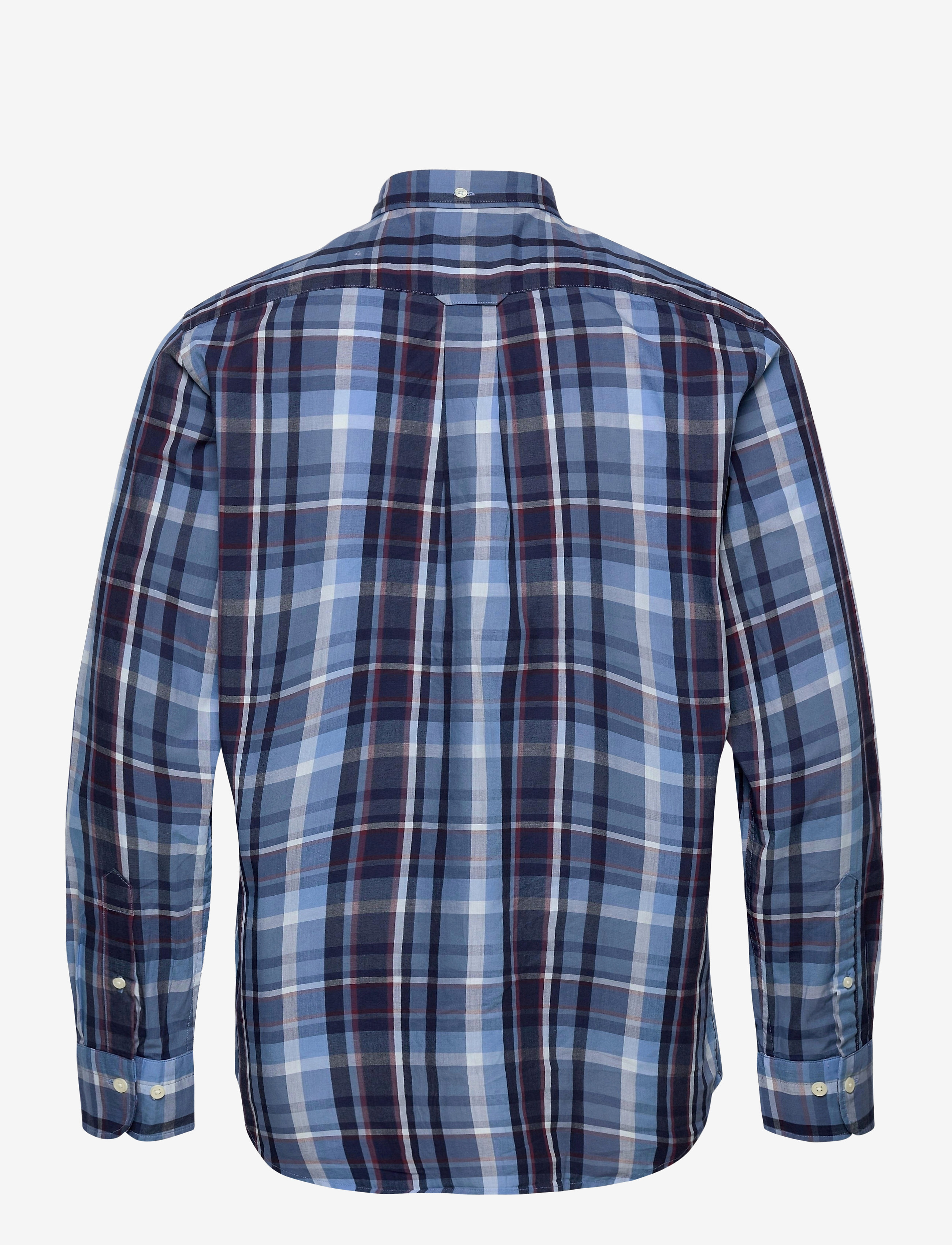 GANT - D1. TP INDIGO MADRAS REG BD - pacific blue - 1