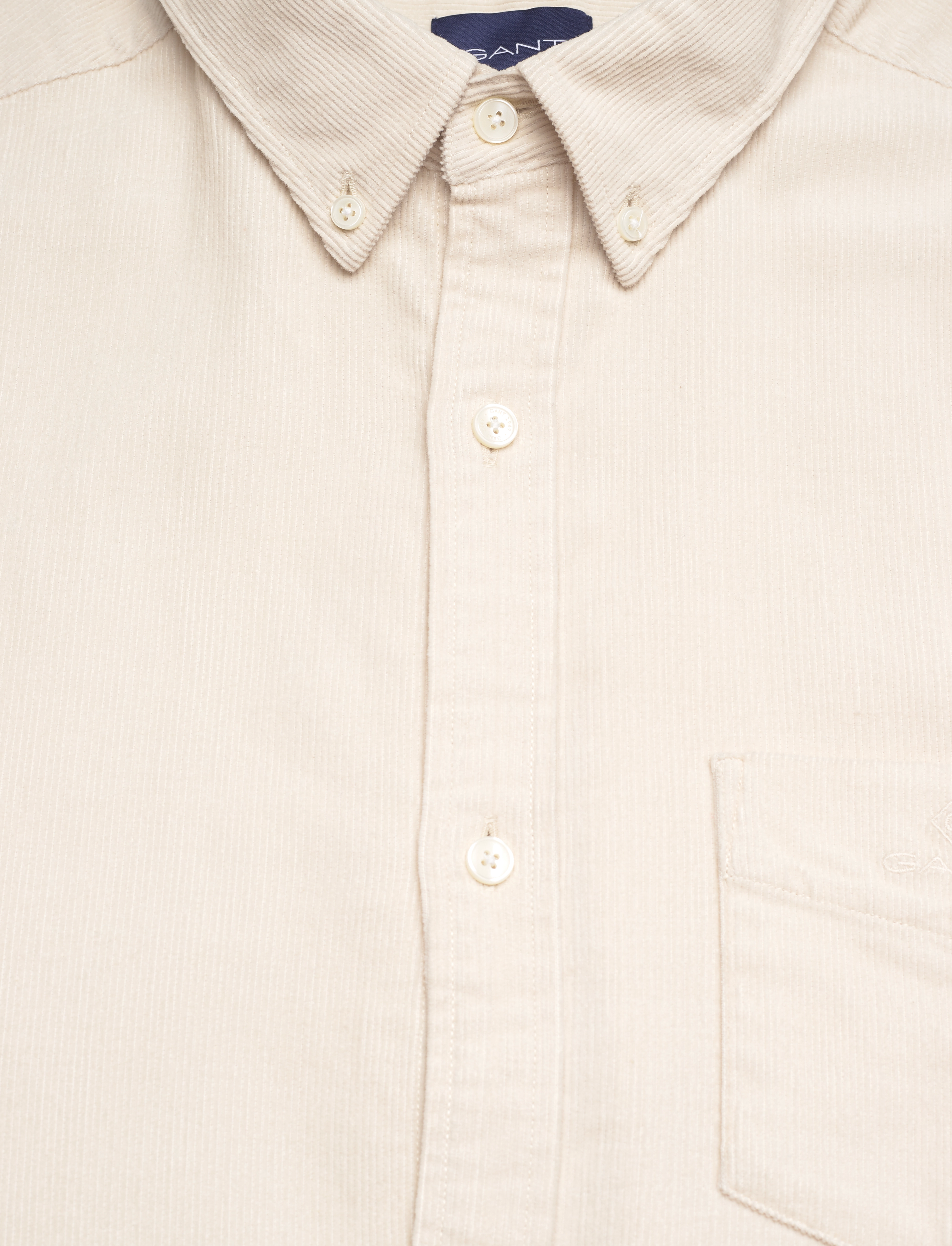 GANT - D1. REG CORDUROY SHIRT BD - putty - 2