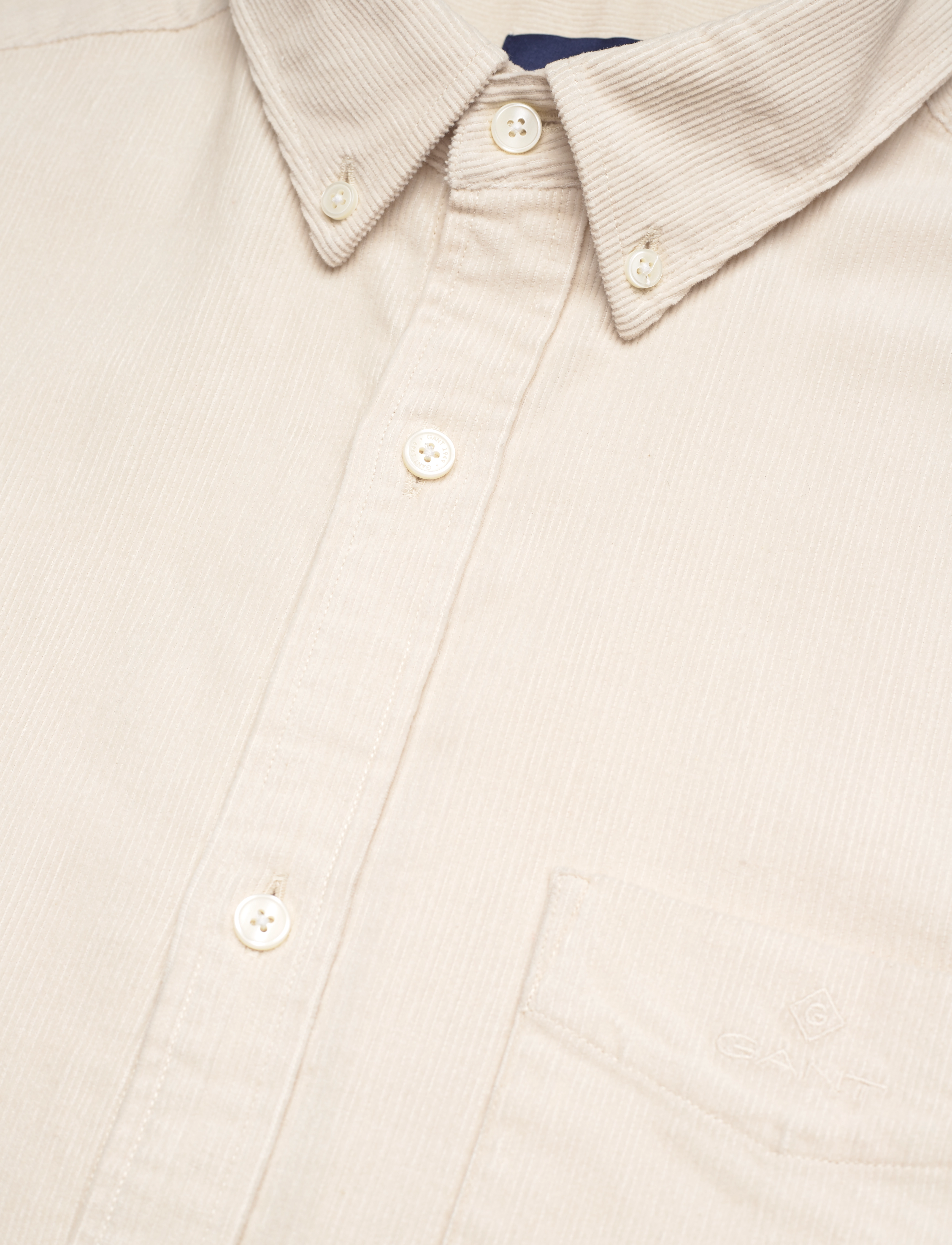 GANT - D1. REG CORDUROY SHIRT BD - putty - 3