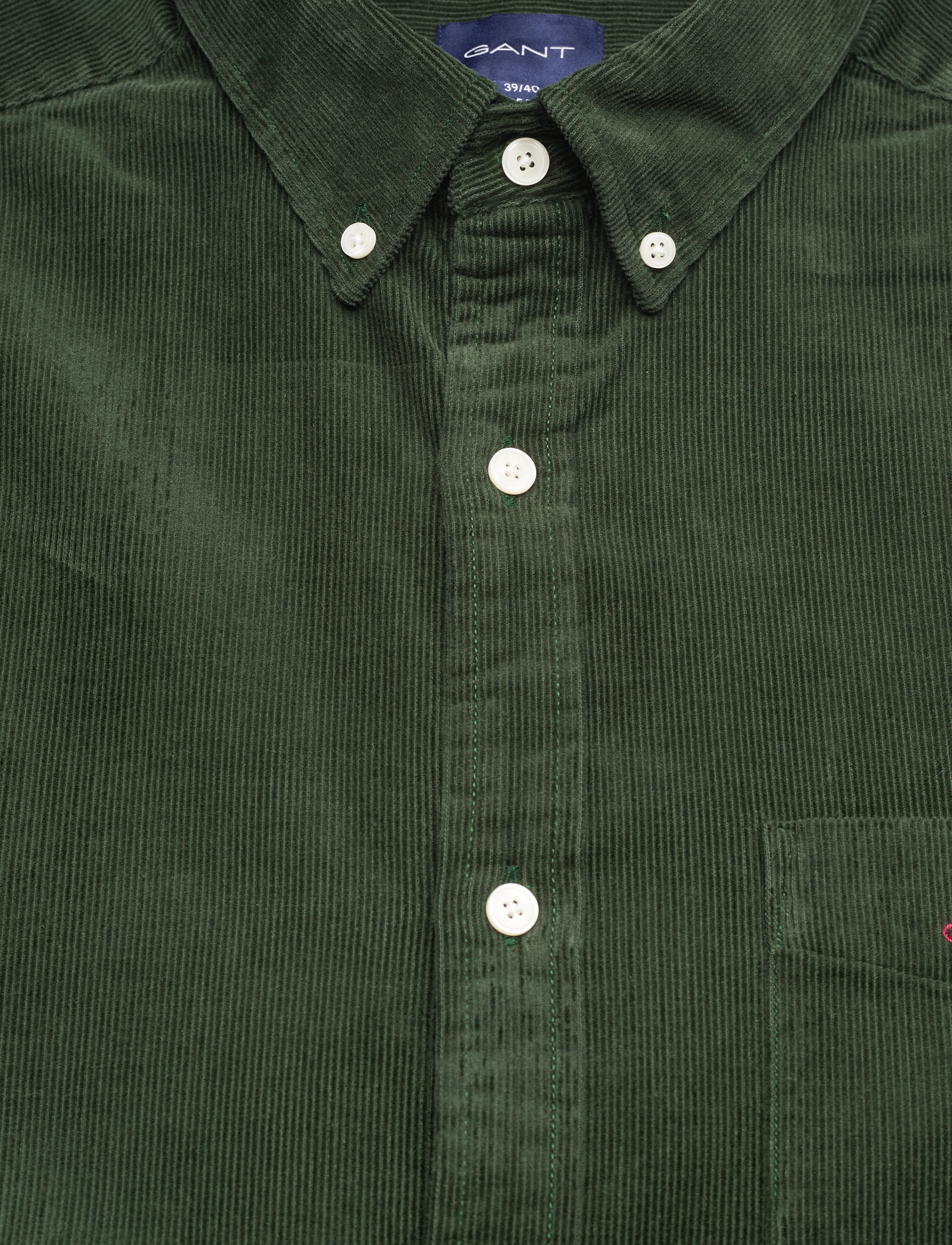 GANT - D1. REG CORDUROY SHIRT BD - storm green - 2