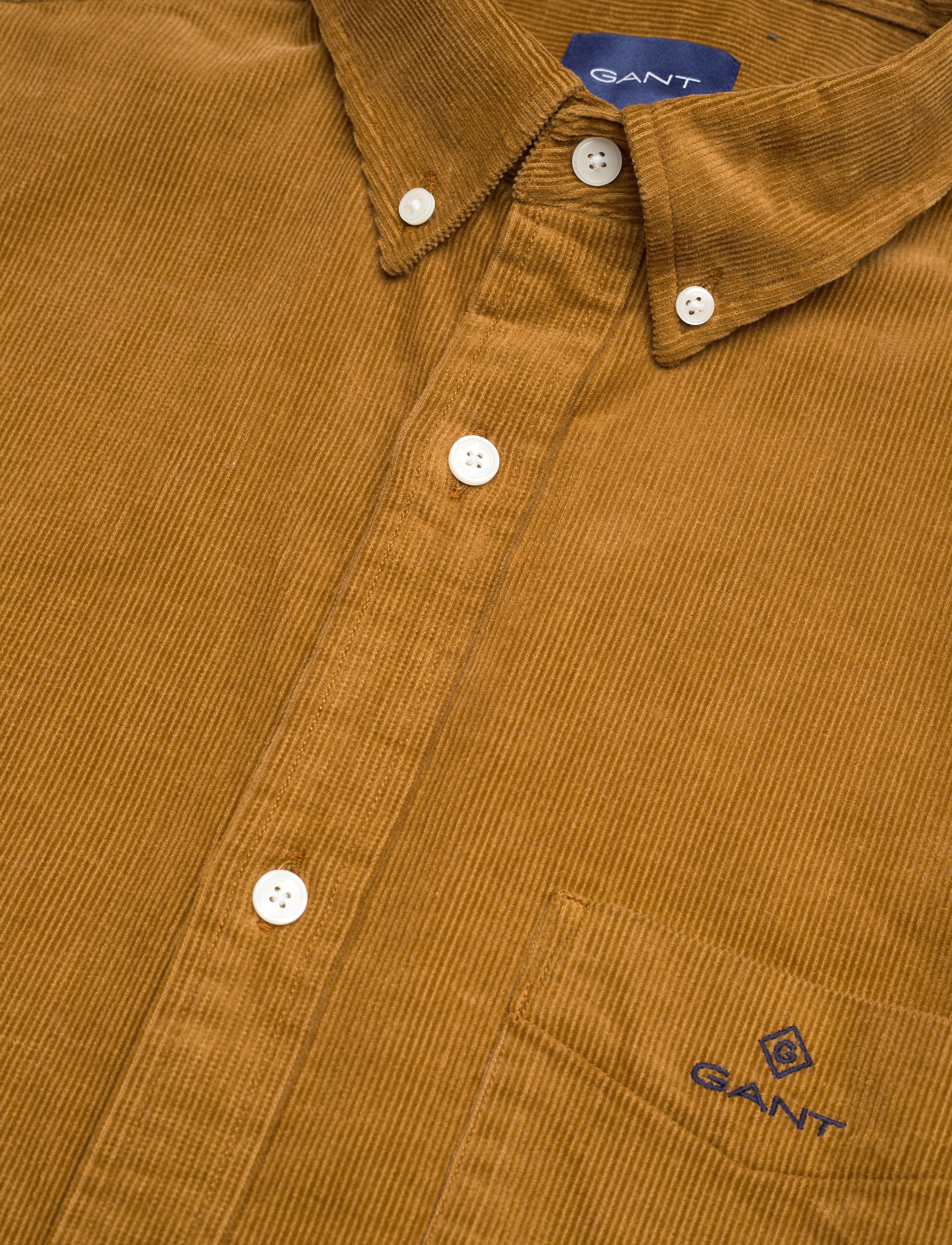 GANT - D1. REG CORDUROY SHIRT BD - suede brown - 3