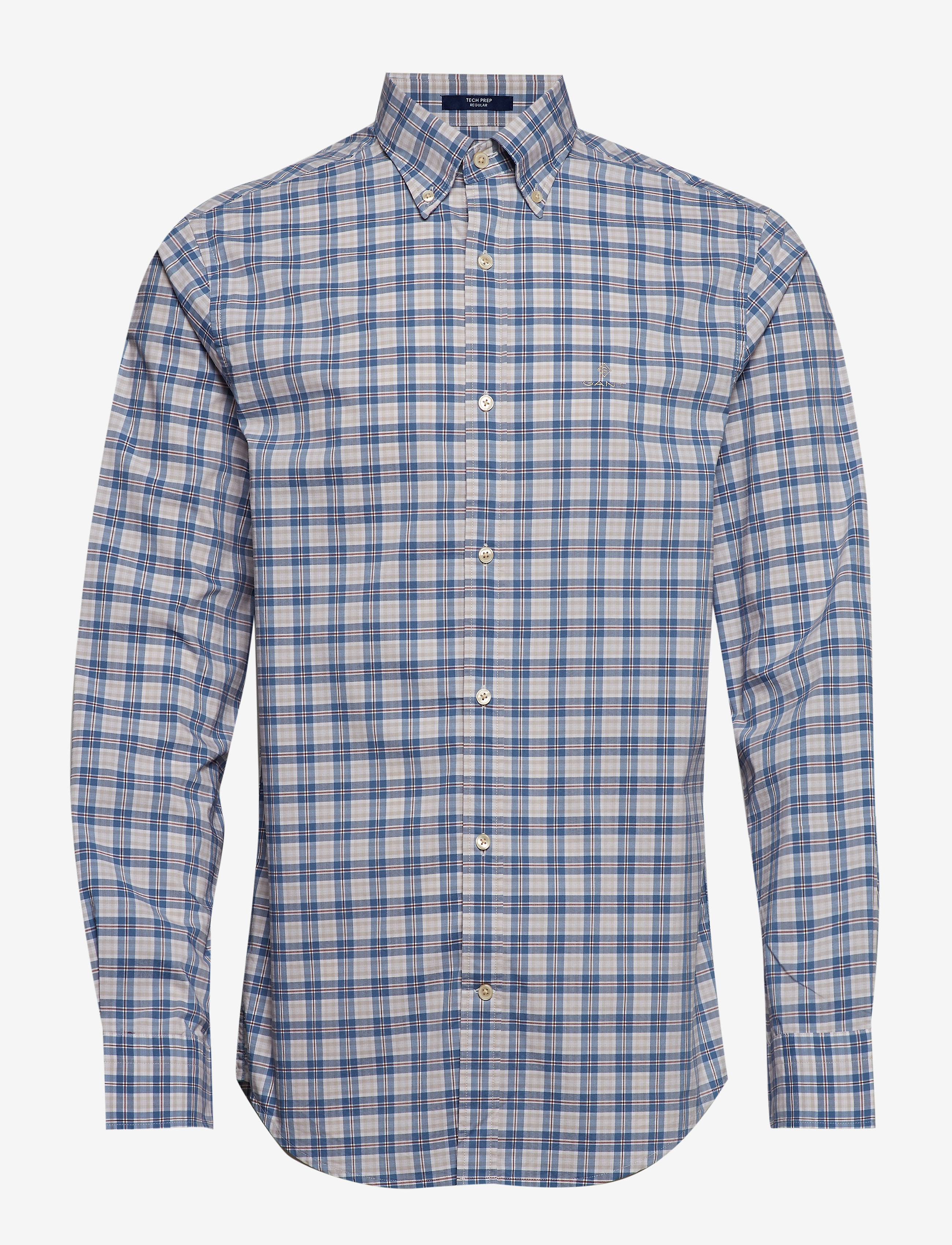 GANT - D1. TP BROADCLOTH PLAID REG BD - coronet blue - 0