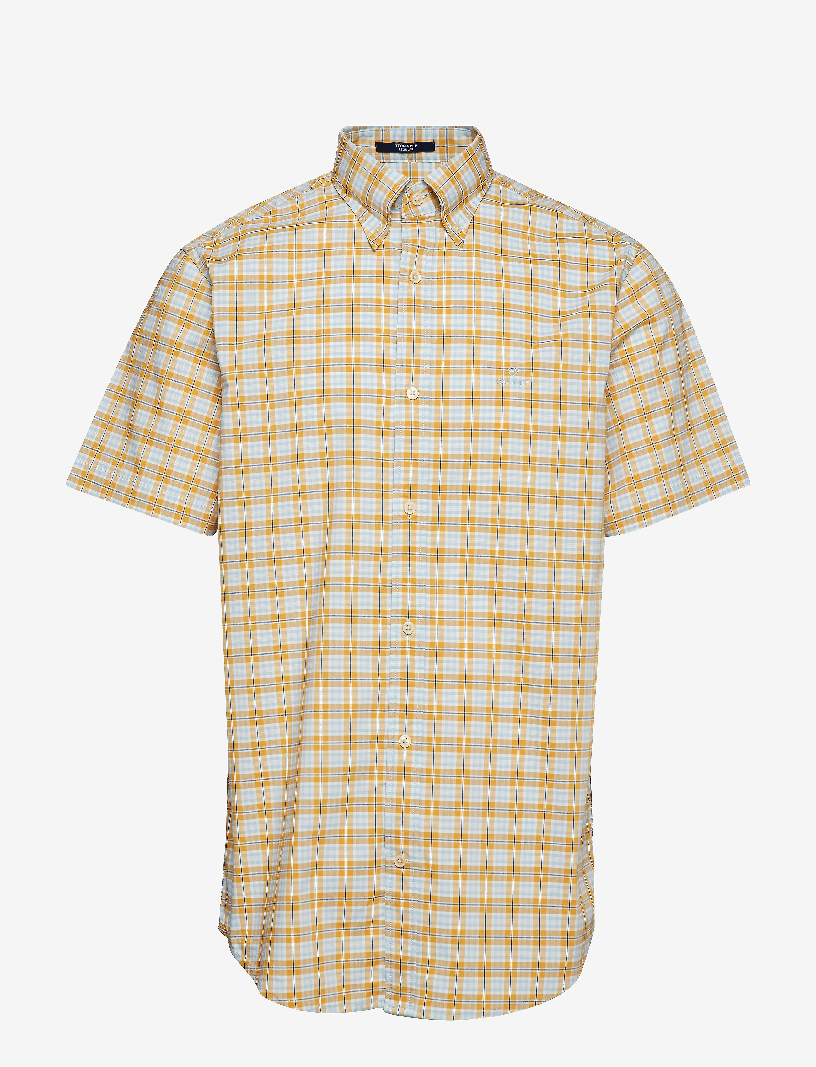 GANT - D1. TP BROADCLOTH PLAID REG BD SS - honey gold - 0