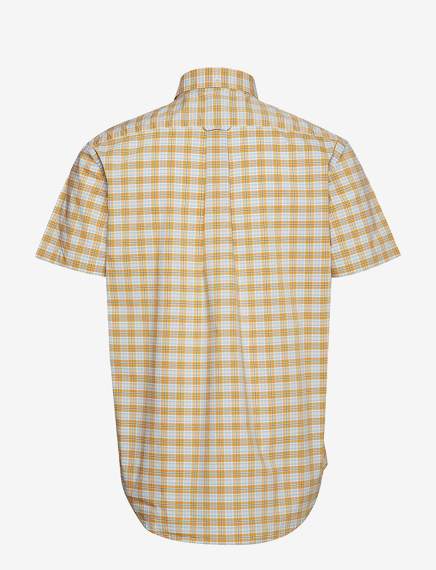 GANT - D1. TP BROADCLOTH PLAID REG BD SS - honey gold - 1