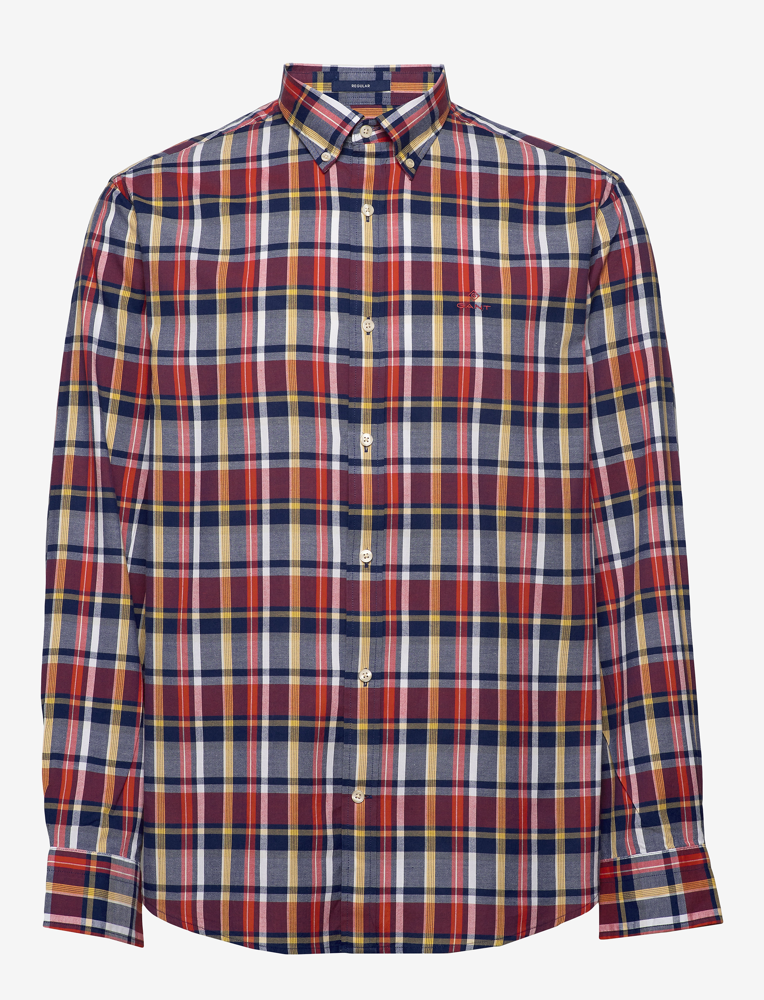 GANT - D1. OXFORD PLAID REG BD - persian blue - 0