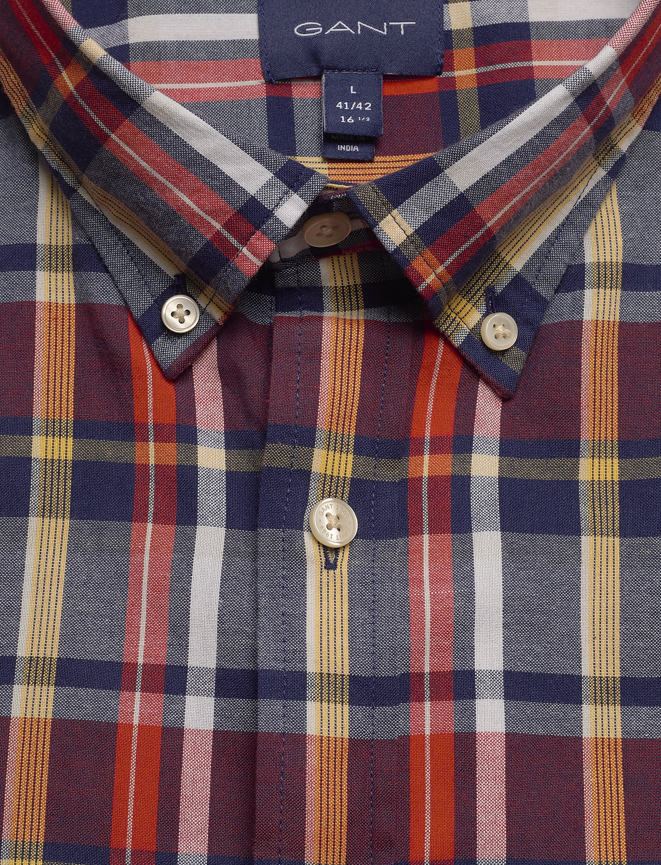GANT - D1. OXFORD PLAID REG BD - persian blue - 2