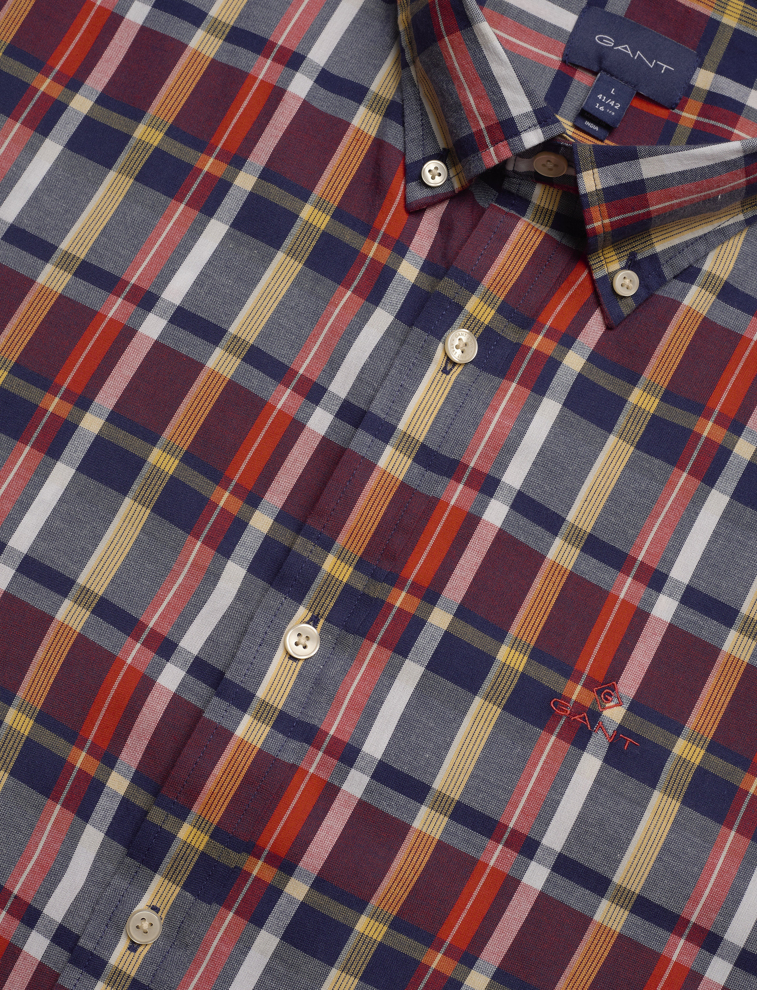 GANT - D1. OXFORD PLAID REG BD - persian blue - 3