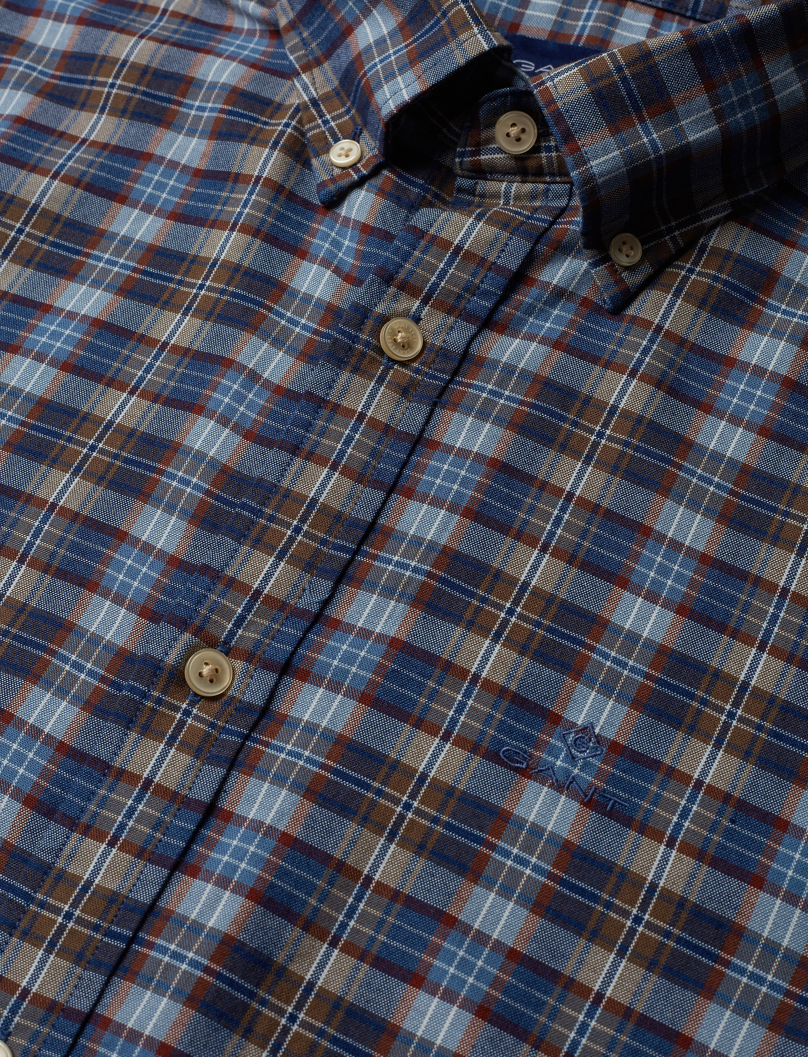 GANT - D1. TP INDIGO CHECK SLIM LBD - persian blue - 2