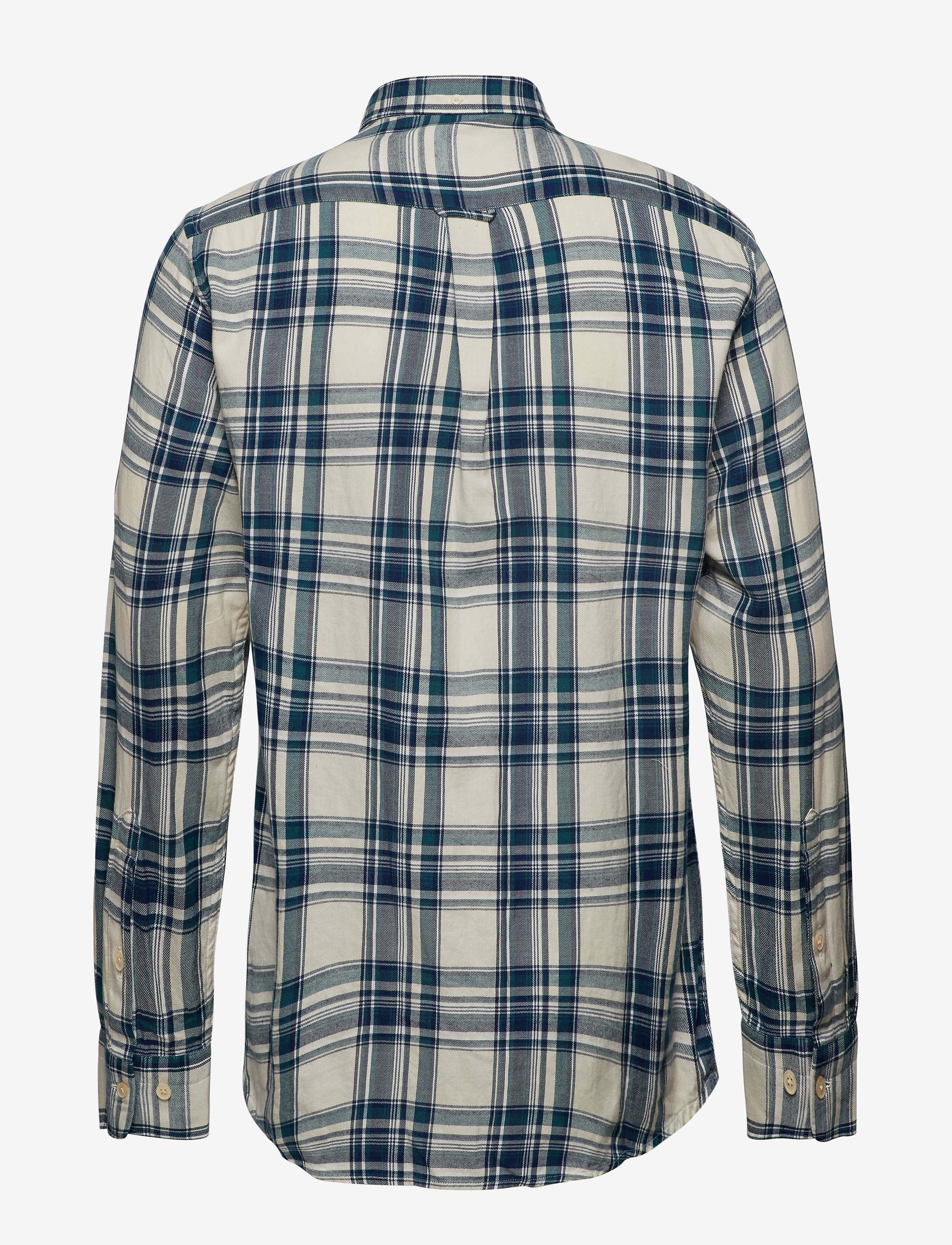 GANT - D2. WB FLANNEL INDIGO REG BD - putty - 1