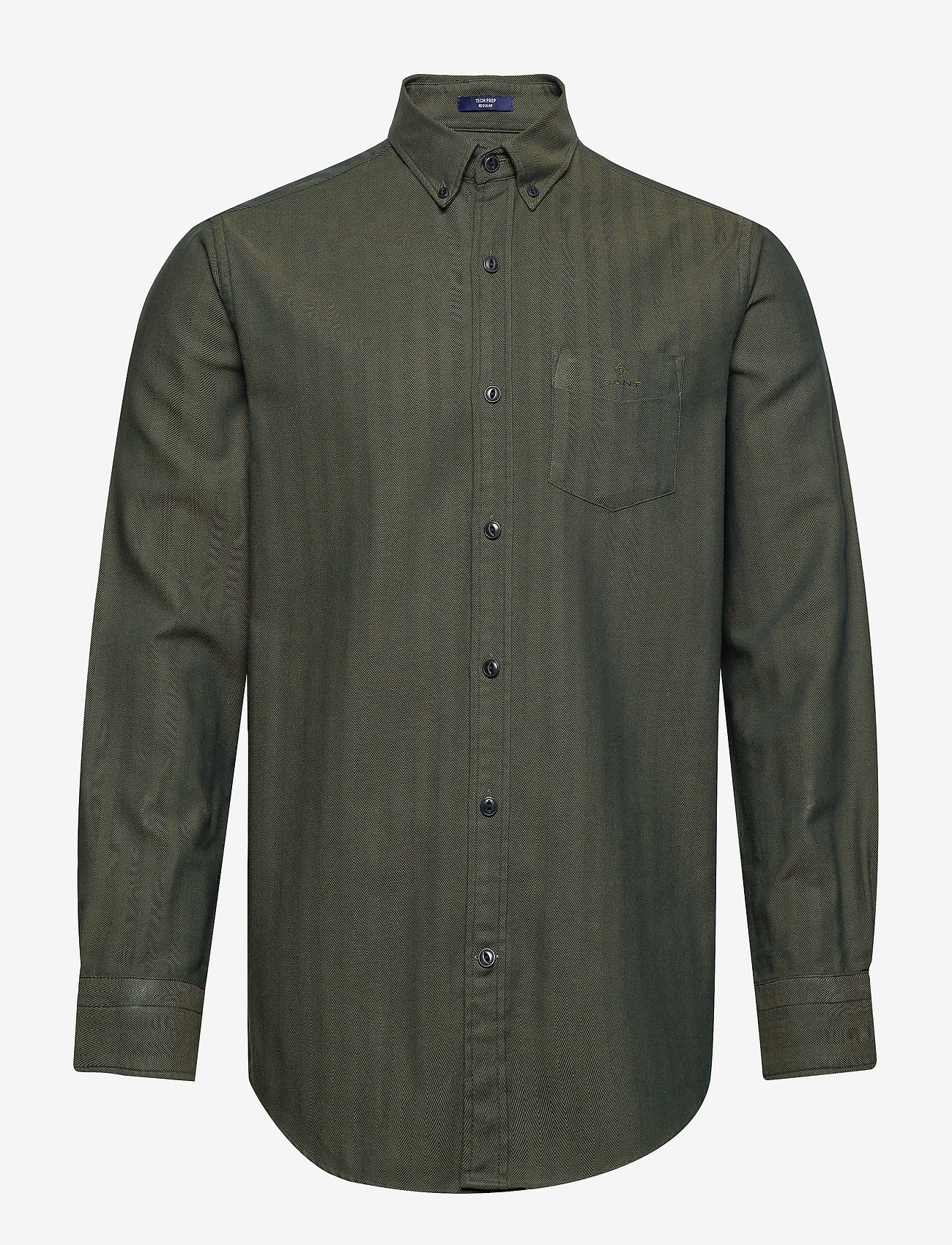GANT - D2. TP HERRINGBONE SOLID REG BD - tartan green - 0