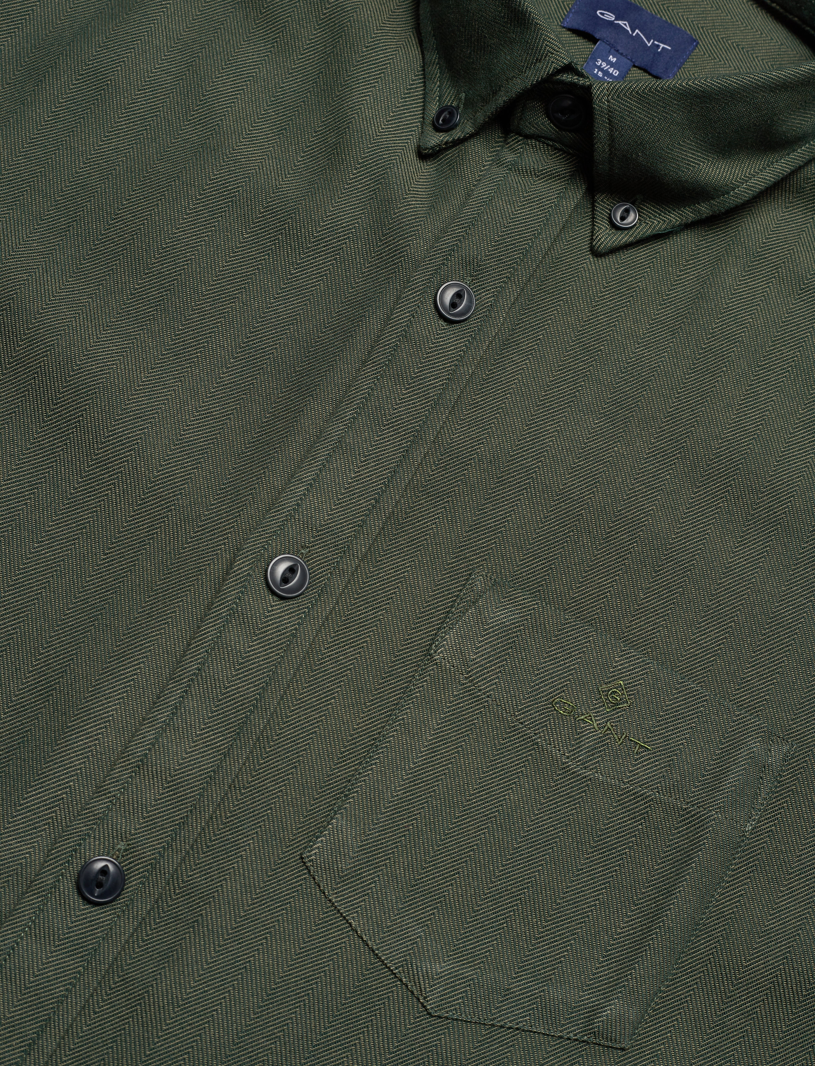 GANT - D2. TP HERRINGBONE SOLID REG BD - tartan green - 3