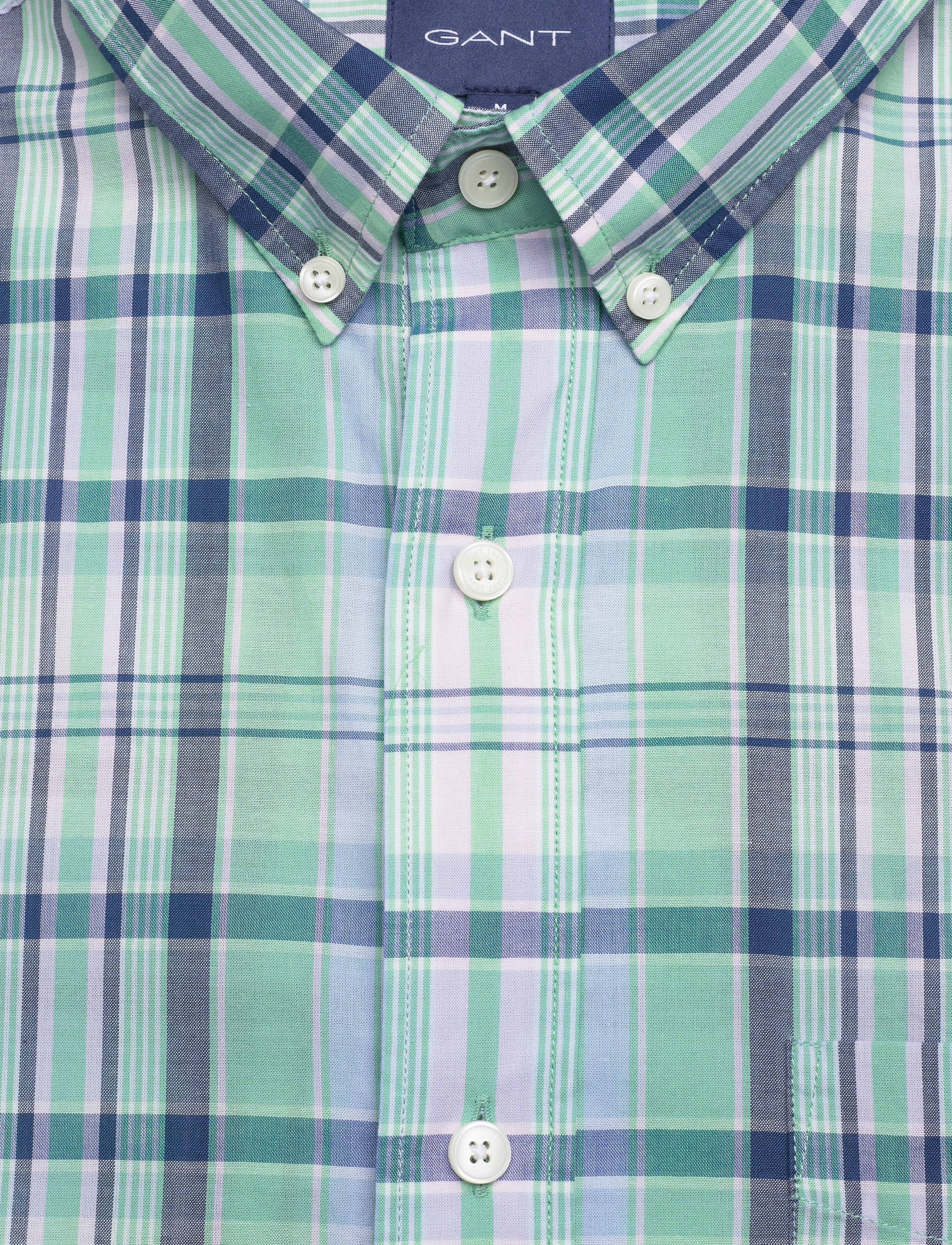 GANT - D1. REG COLORFUL CHECK SS BD - absinthe green - 2