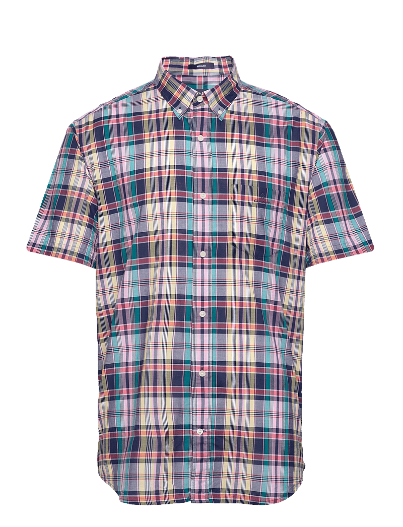 GANT - D1. REG COLORFUL CHECK SS BD - karierte hemden - persian blue - 0