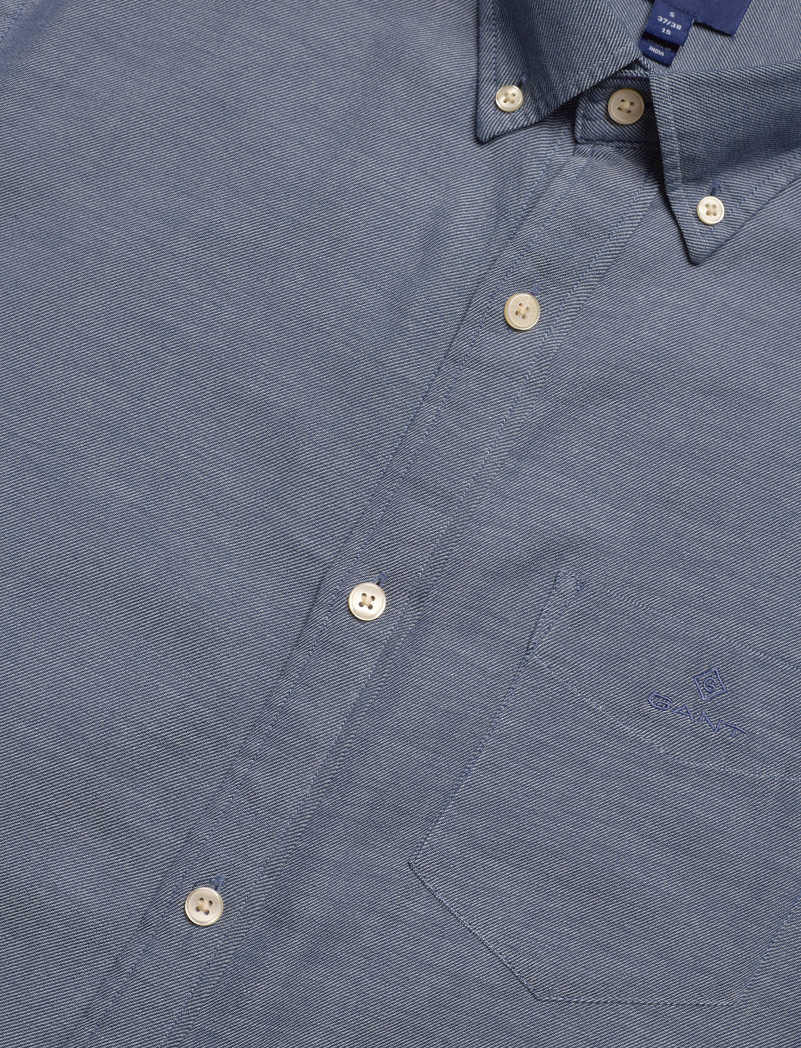 GANT - D2. WINDBLOWN FLANNEL REG BD - persian blue - 3