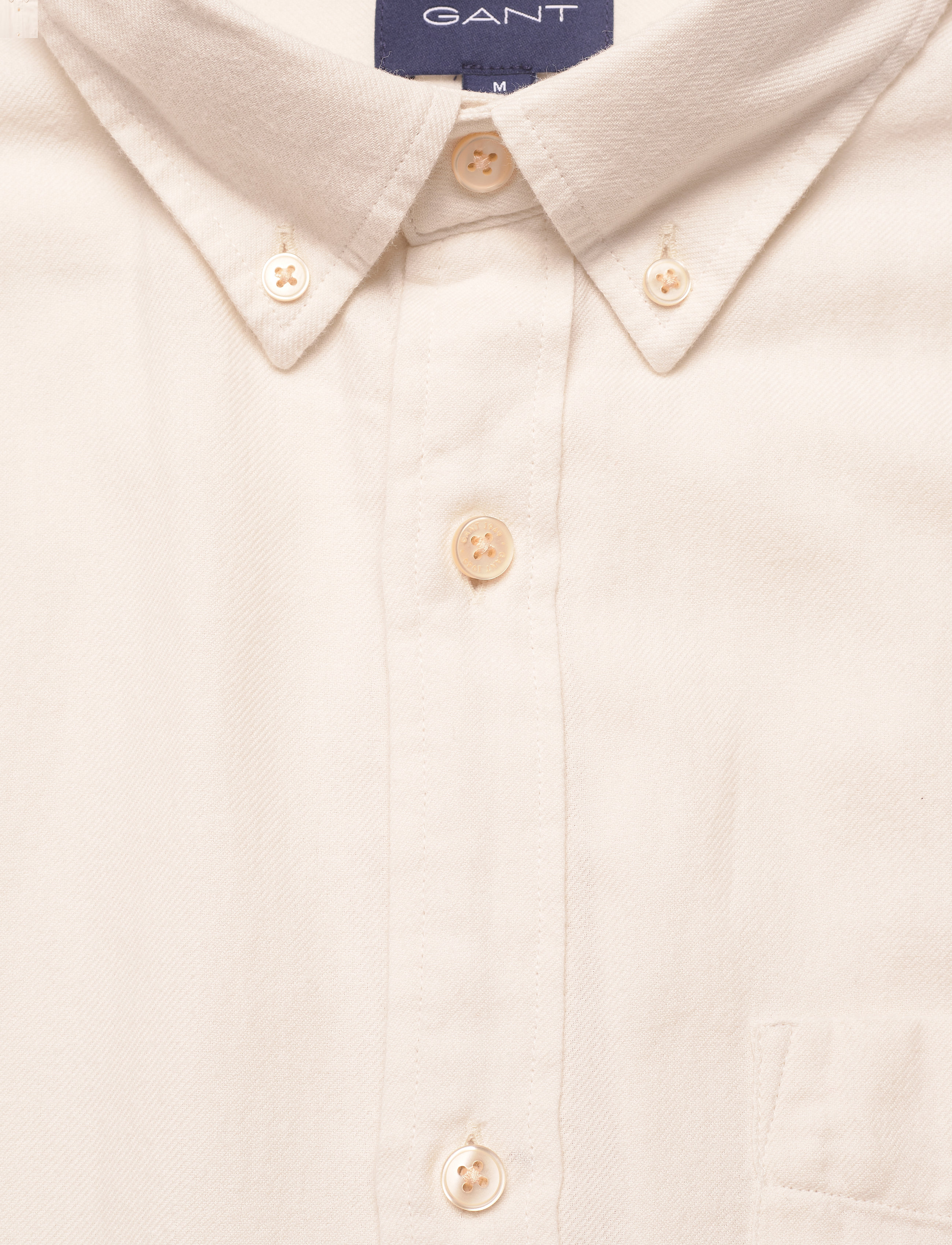 GANT - D2. WINDBLOWN FLANNEL REG BD - putty - 2