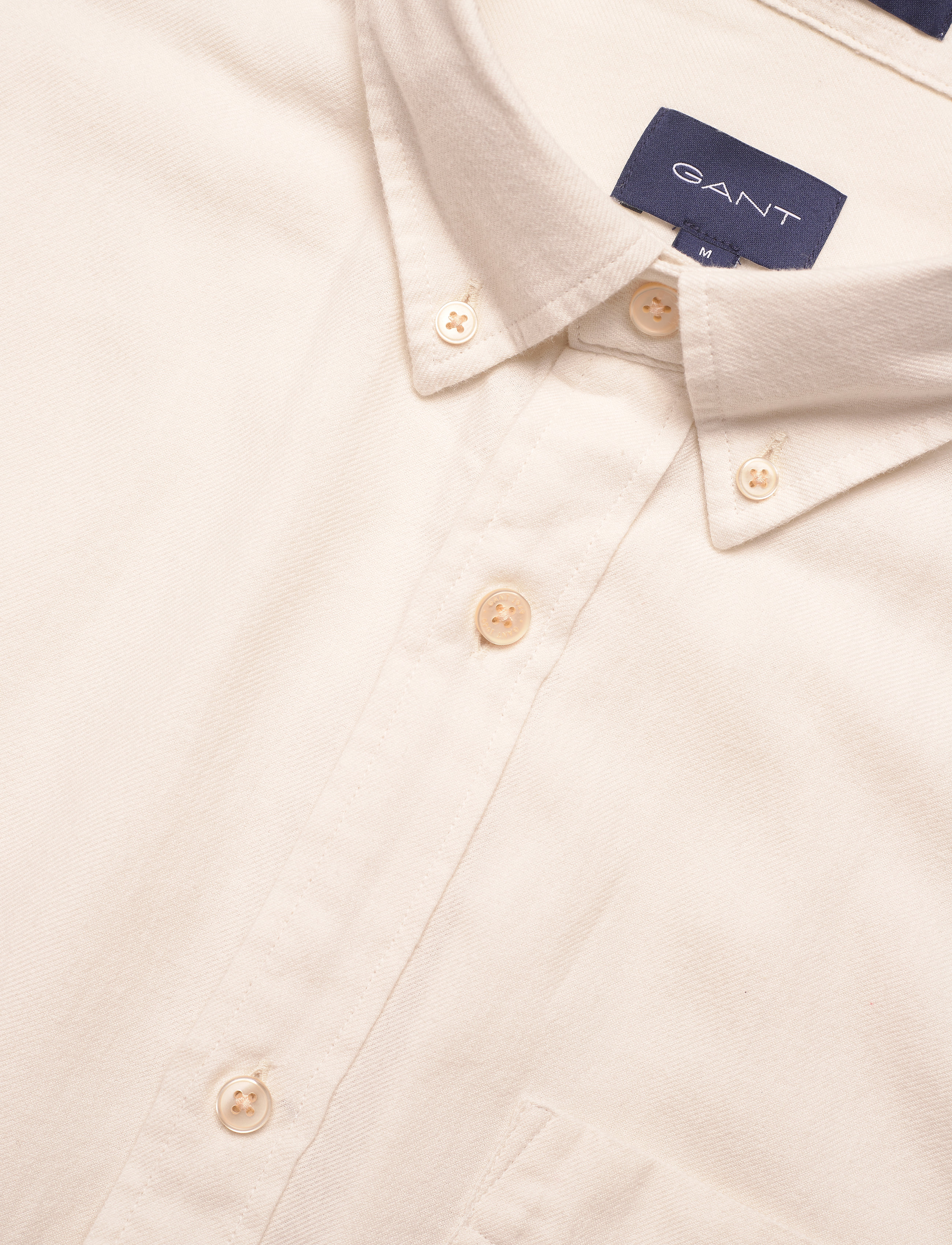 GANT - D2. WINDBLOWN FLANNEL REG BD - putty - 3