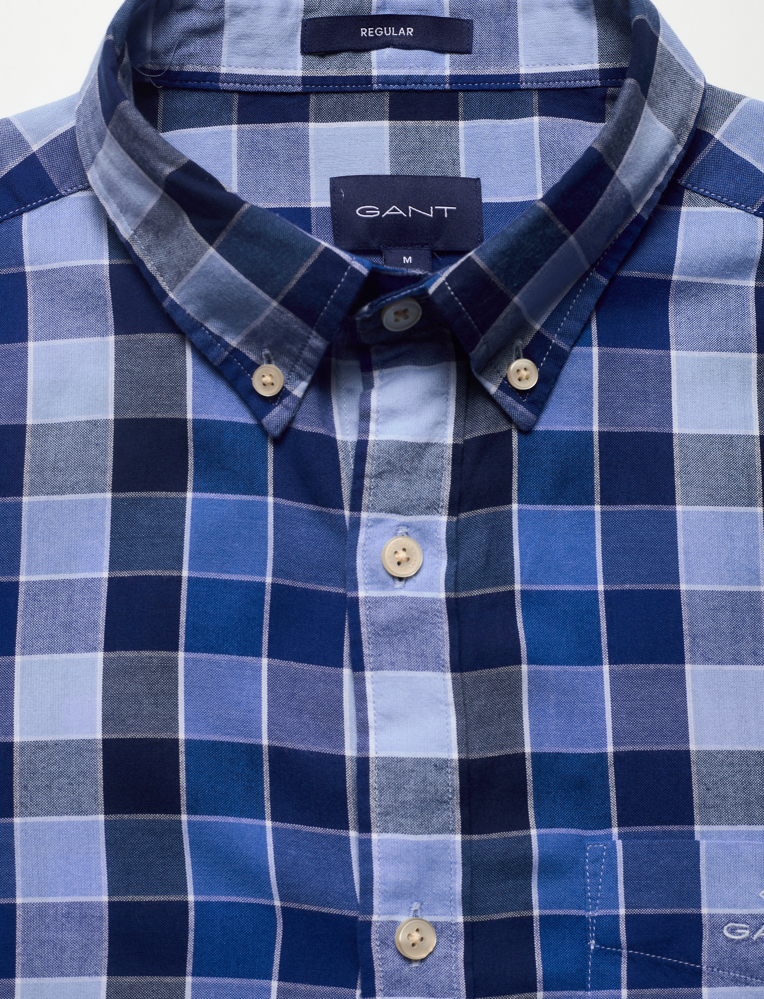 GANT - D1. WINDBLOWN OXFORD CHECK REG BD - nautical blue - 2
