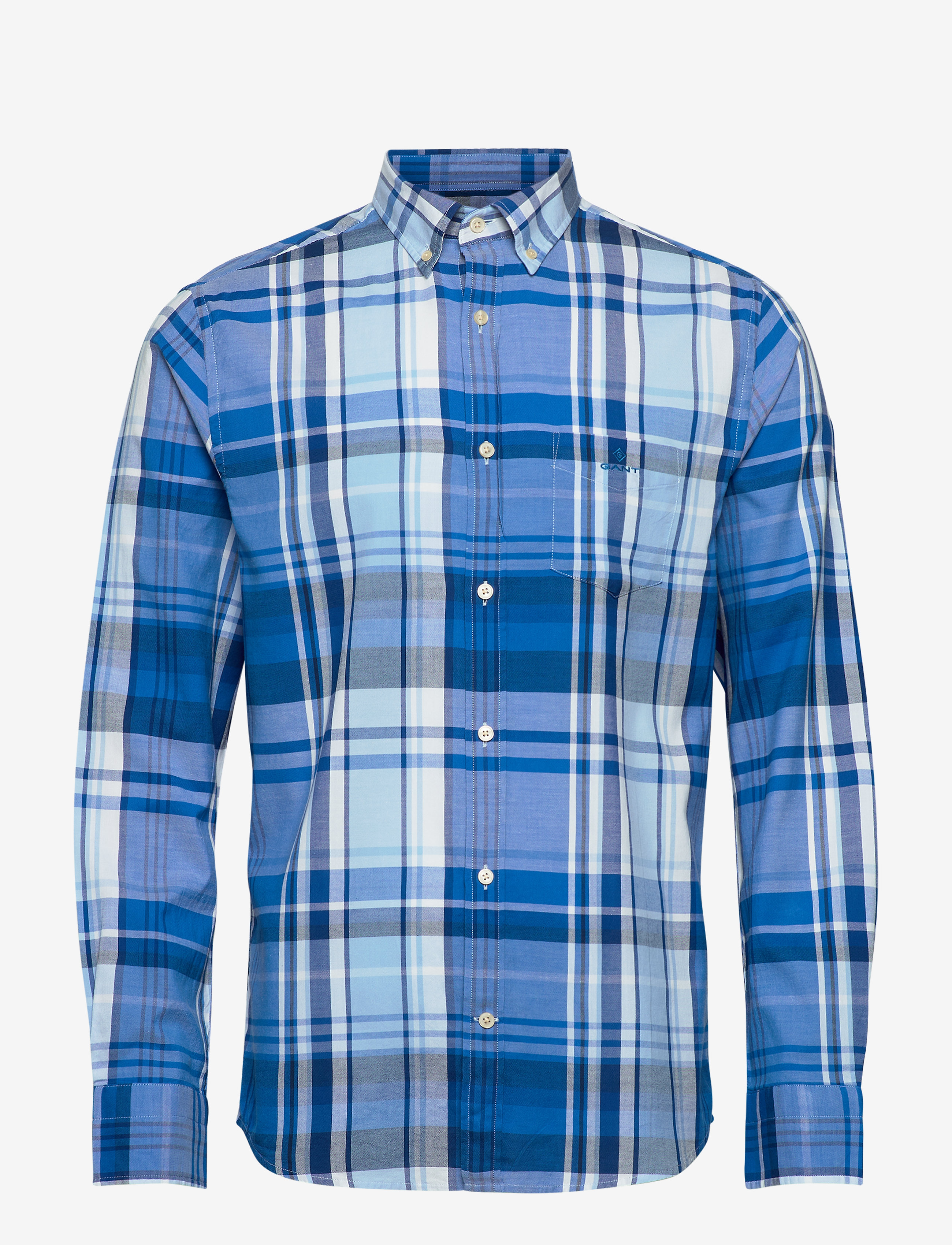 GANT - D1. WINDBLOWN OXFORD MADRAS REG BD - nautical blue - 0
