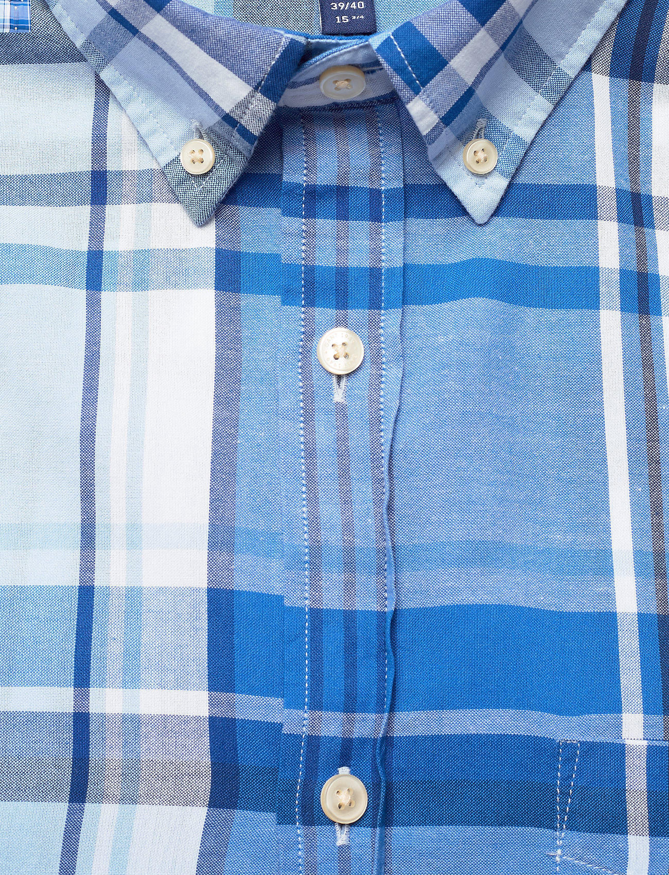 GANT - D1. WINDBLOWN OXFORD MADRAS REG BD - nautical blue - 2