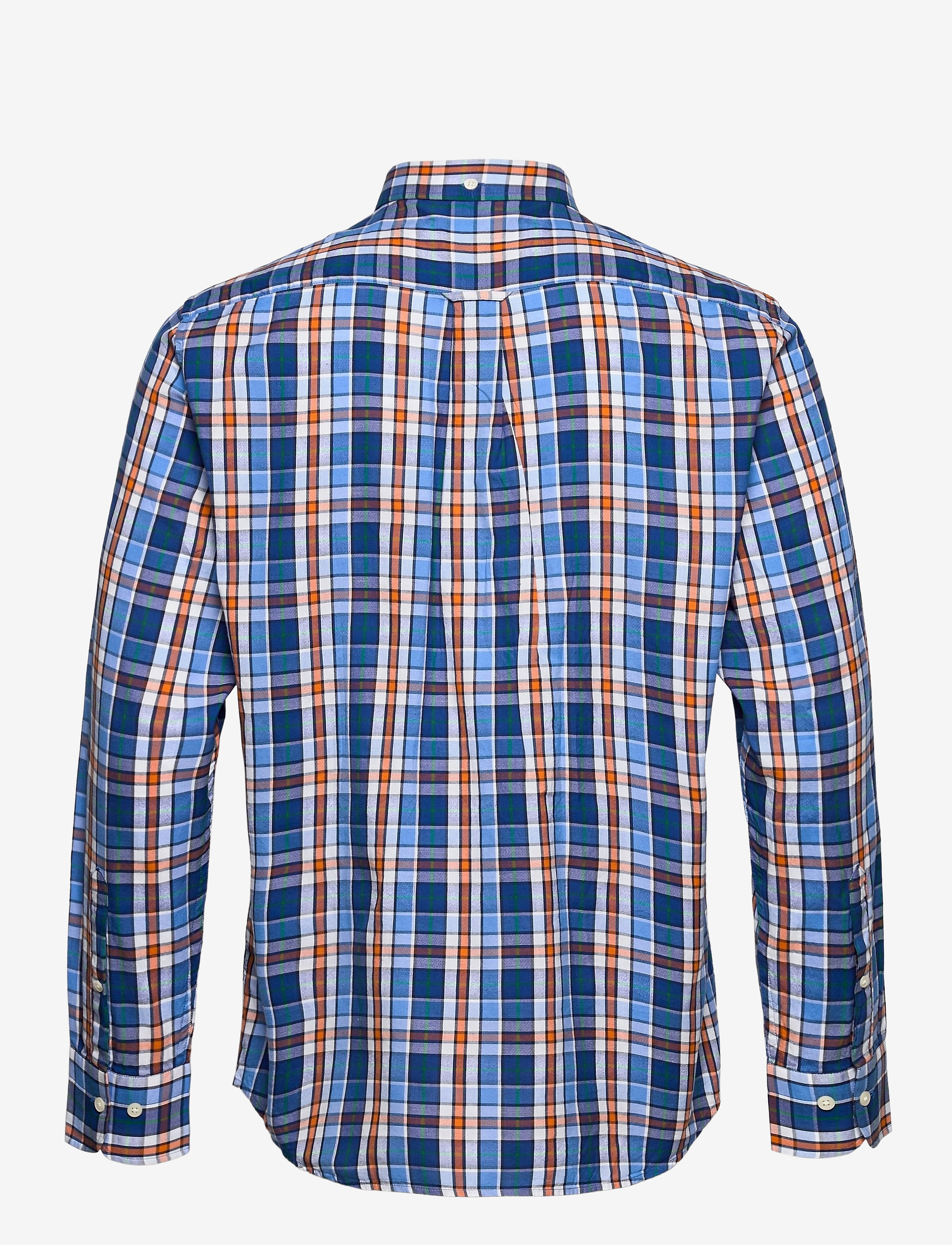 GANT - D1. WINDBLOWN OXFORD CHECK REG BD - pacific blue - 1