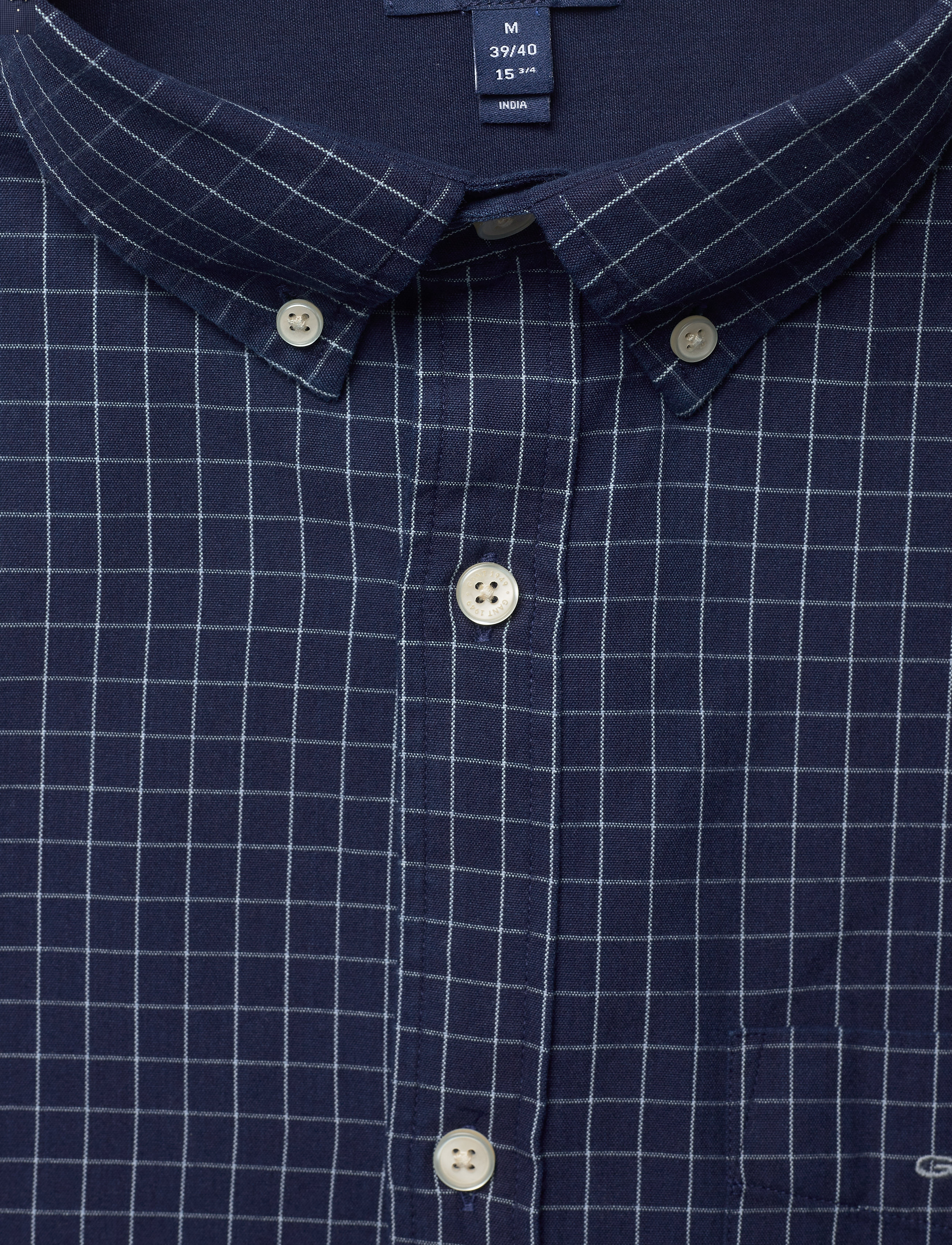 GANT - D1. INDIGO WINDOW PANE REG BD - dark indigo - 2